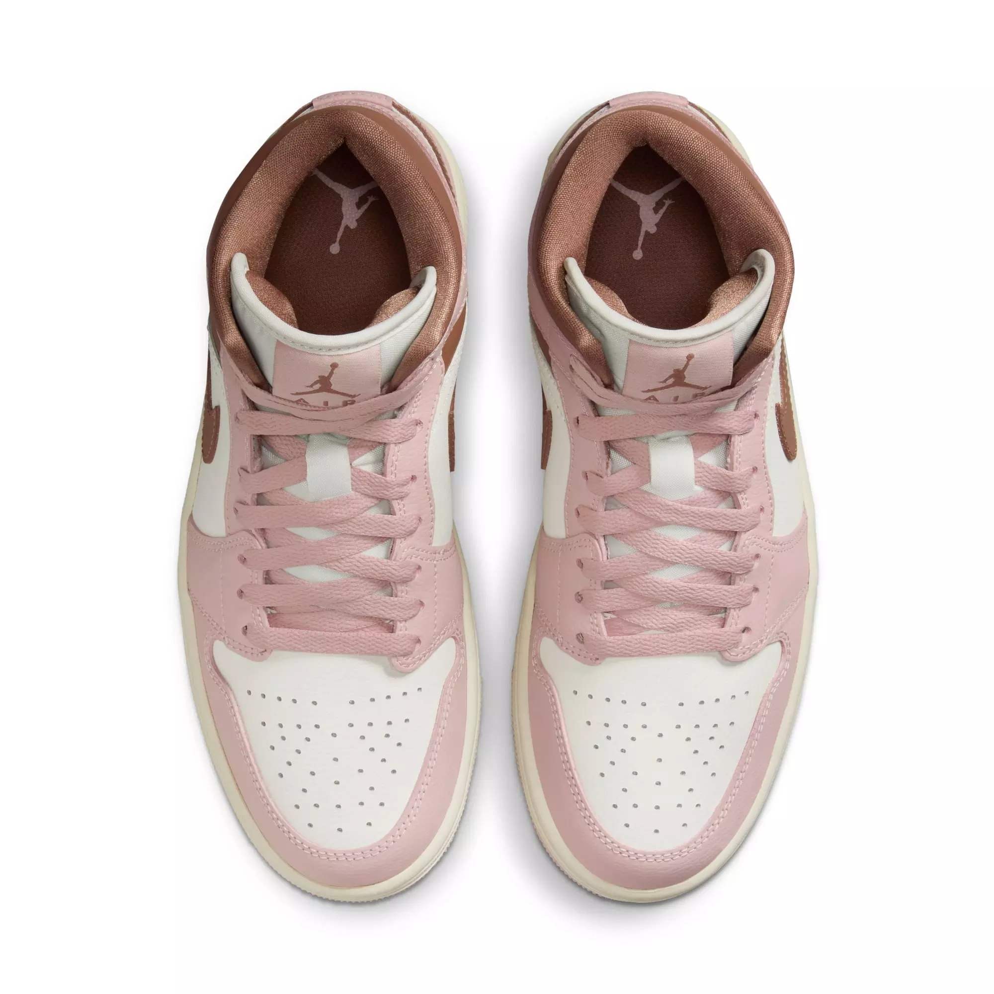 Jordan 1 Mid "Pink Oxford/Archaeo Brown/Sail" Women's Shoe - PINK/BROWN