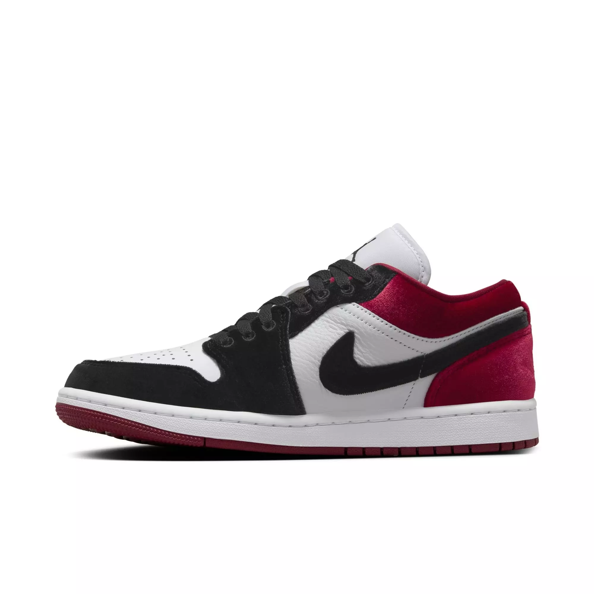 Jordan 1 Low SE "Black/White/Team Red" Women's Shoe - BLACK/RED/WHITE