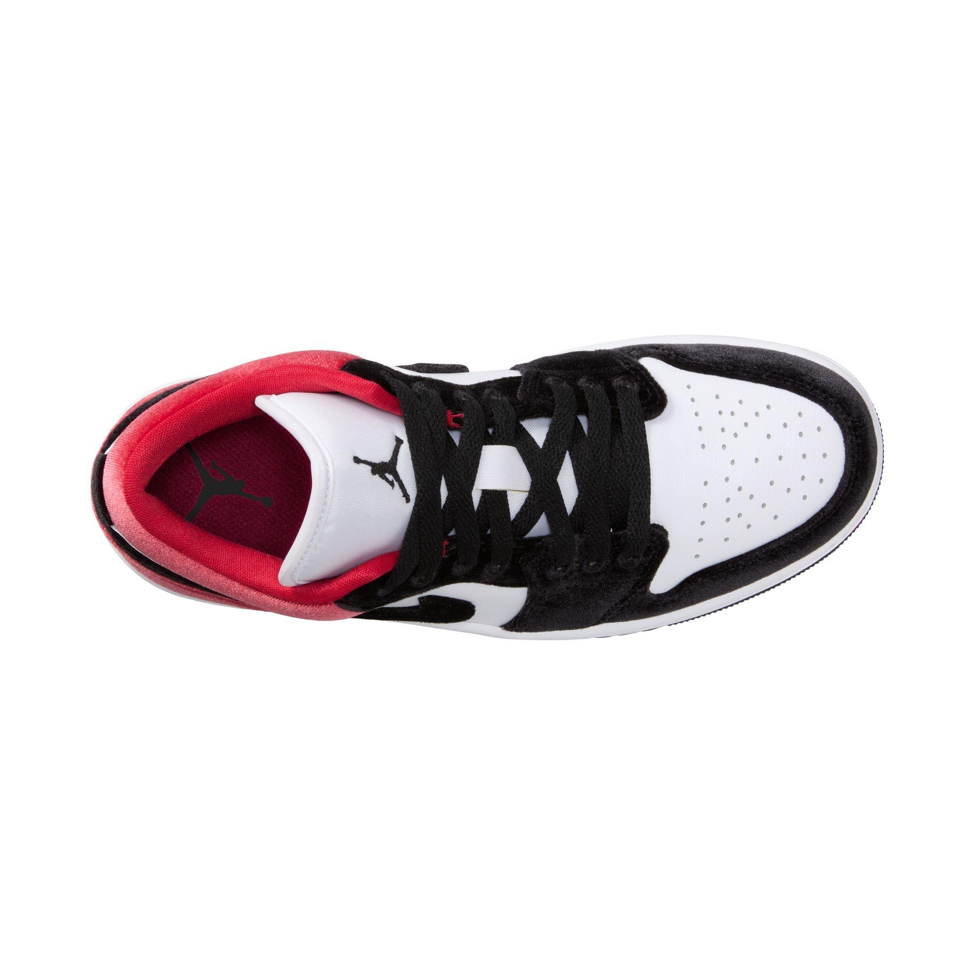 Jordan 1 Low SE "Black/White/Team Red" Women's Shoe - BLACK/RED/WHITE Thumbnail View 8