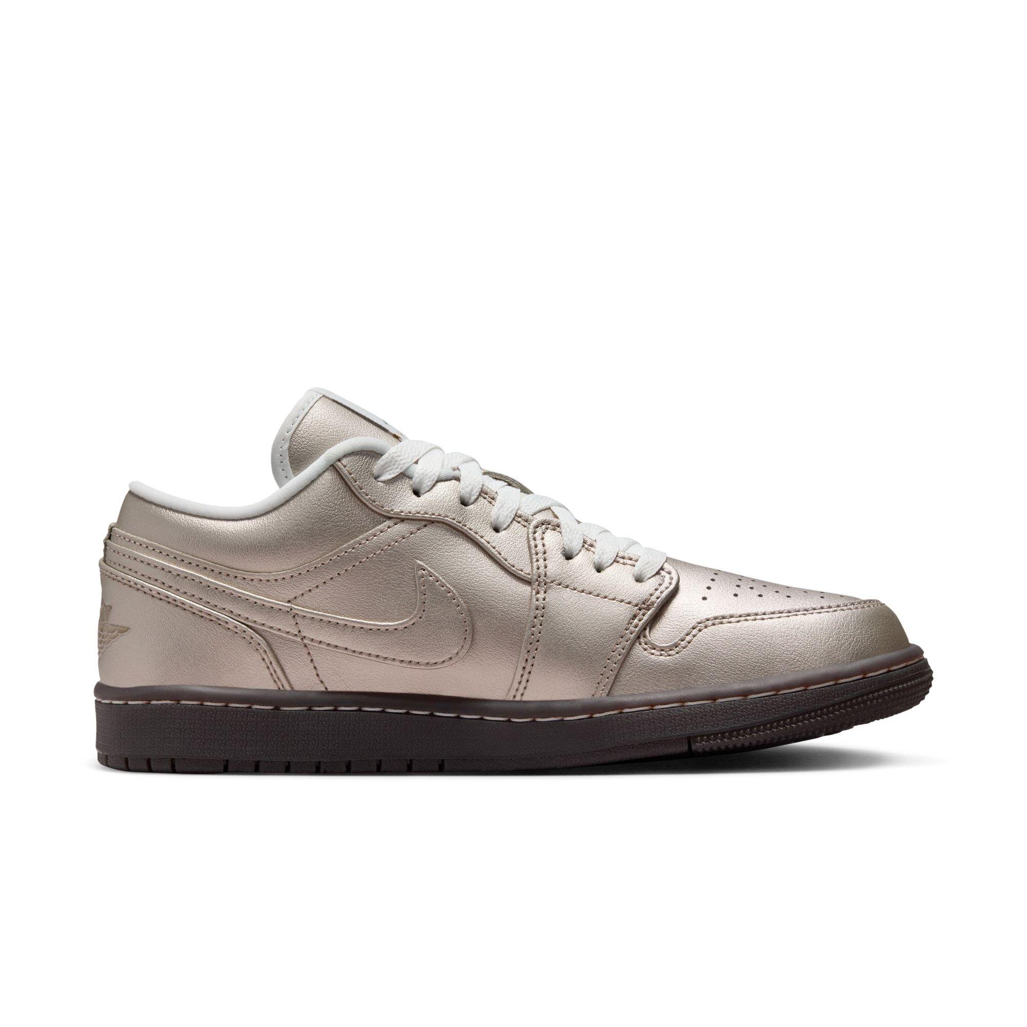 Jordan 1 Low SE "Metallic Zinc/Summit White" Women's Shoe - SILVER/BROWN Thumbnail View 2