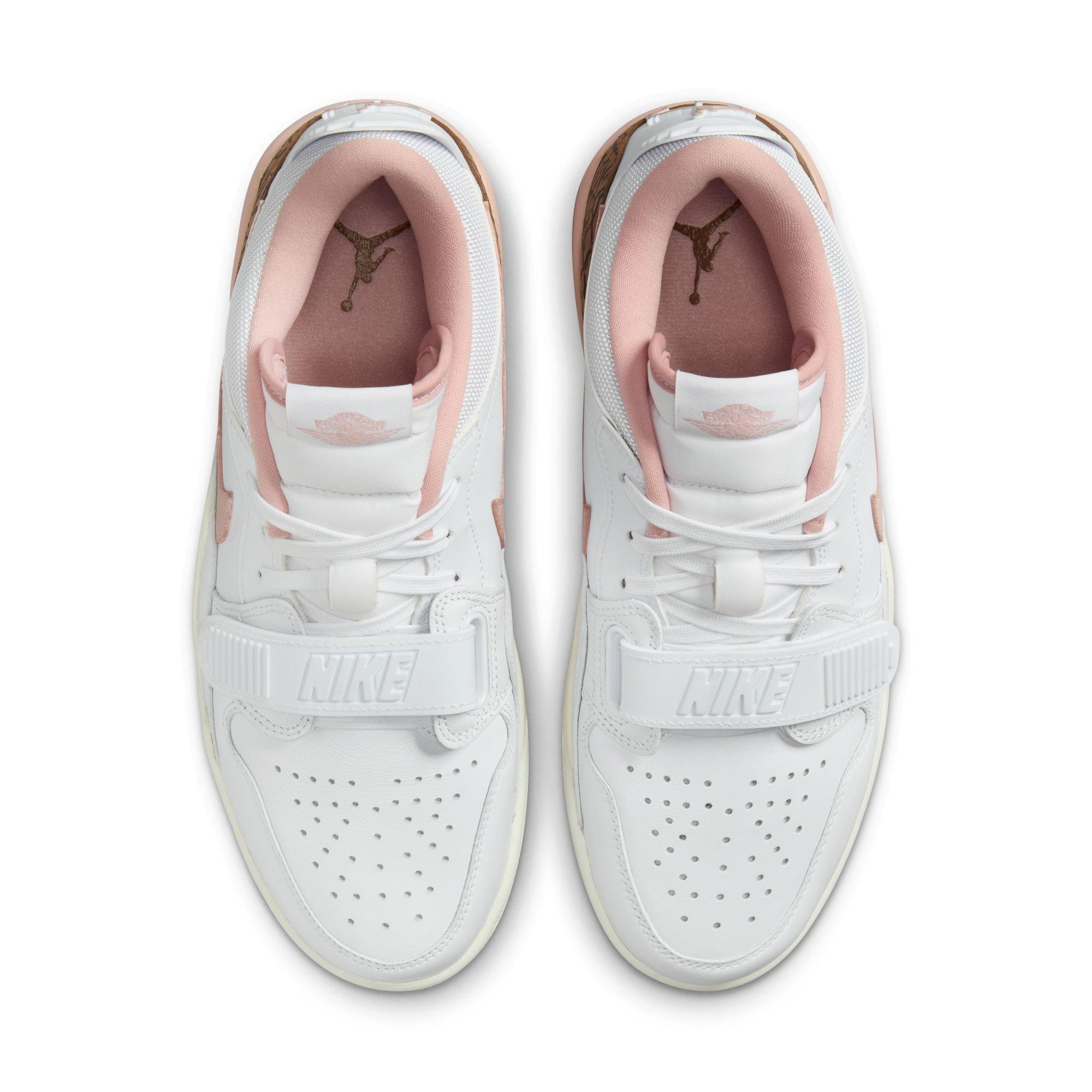Jordan Legacy 312 Low "White/Pink Oxford/Archaeo Brown/Sail" Women's Shoe - WHITE/PINK Thumbnail View 6