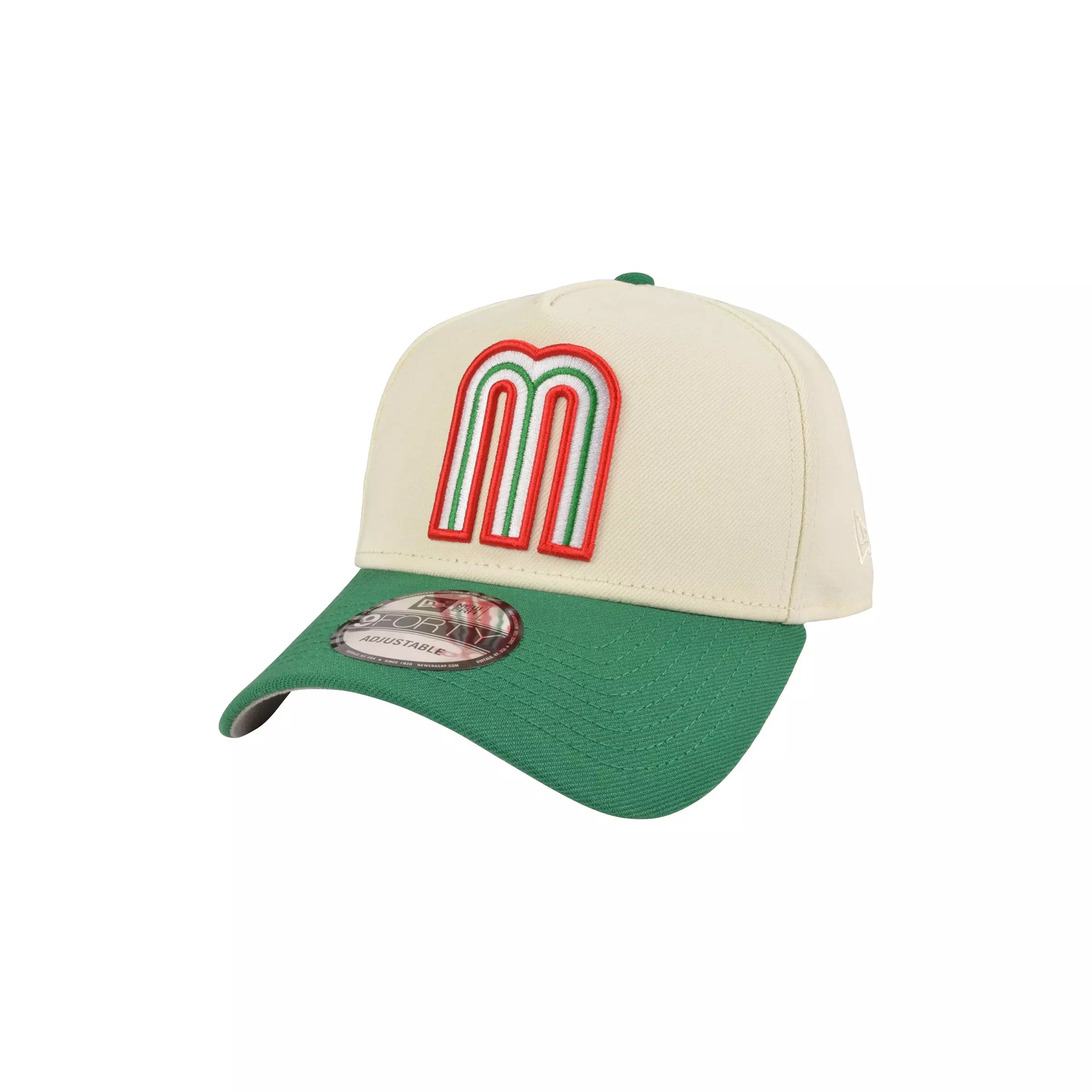 New Era Mexico 9FORTY A-Frame Snapback-Khaki/Green - GREEN
