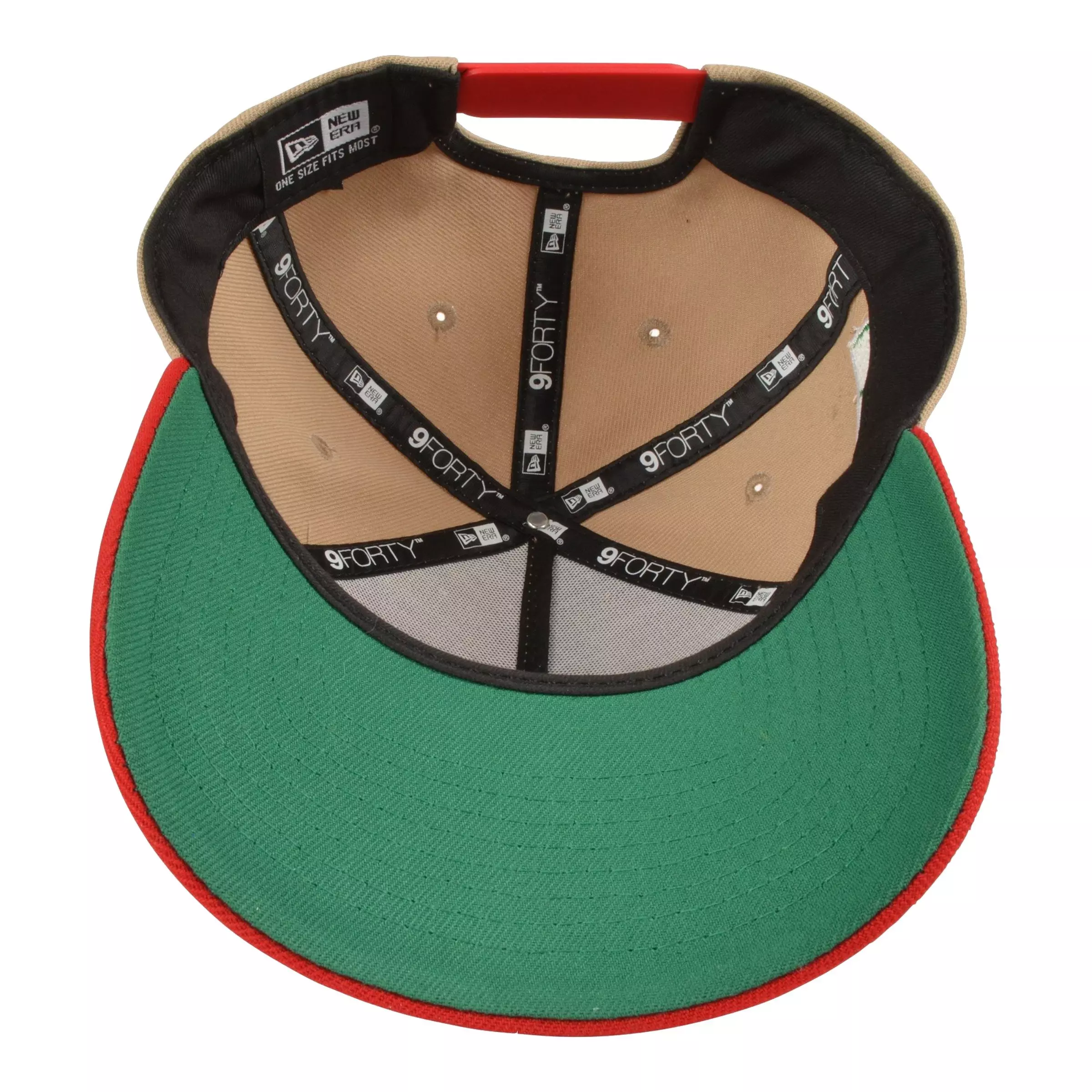 New Era Mexico 9FORTY A-Frame Snapback Hat-Cream/Red - CREAM/RED