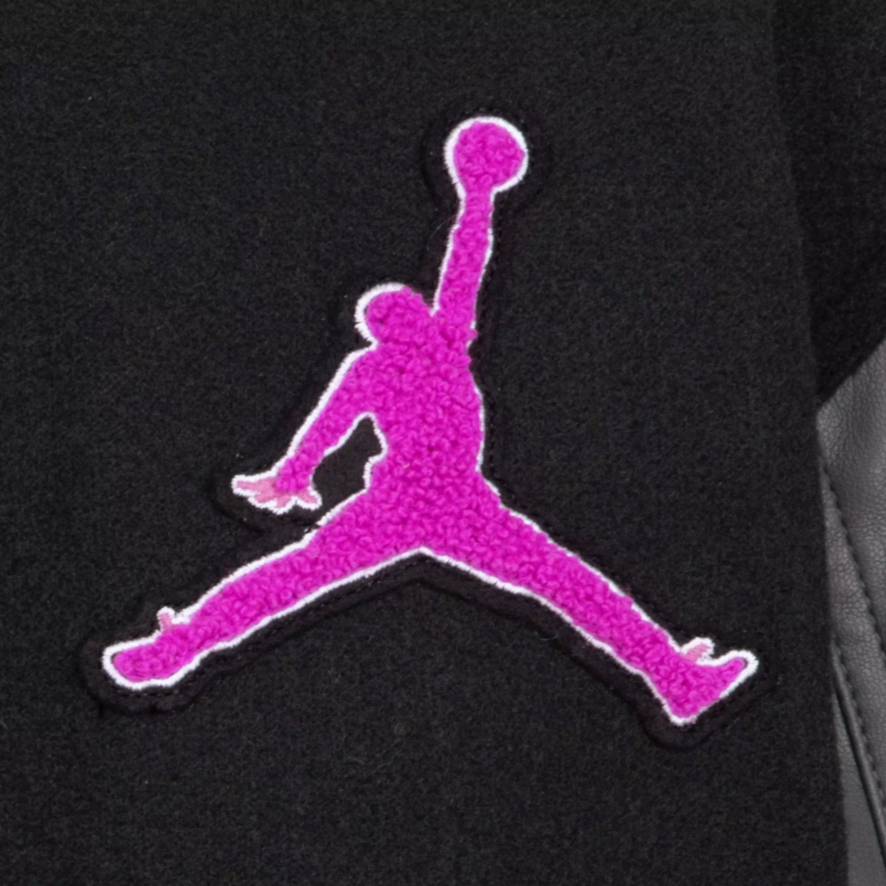Jordan Big Girls' Varsity Jacket - BLACK/PINK