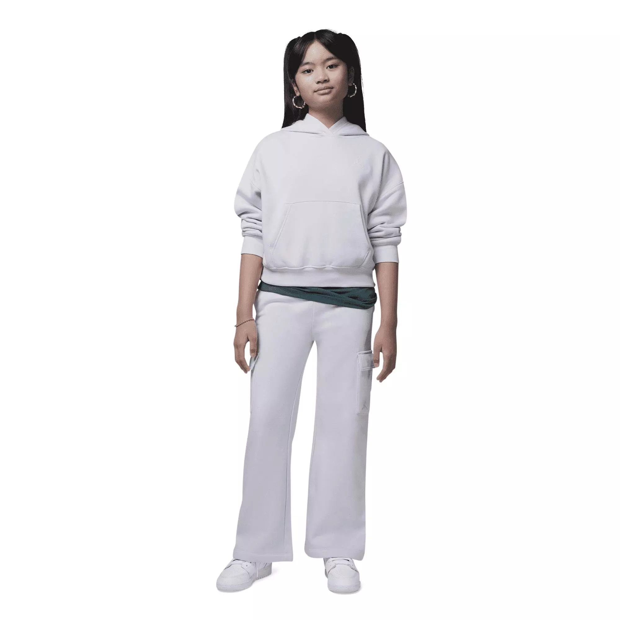 Jordan Big Girls' Brooklyn Essential Hoodie - LT BLUE