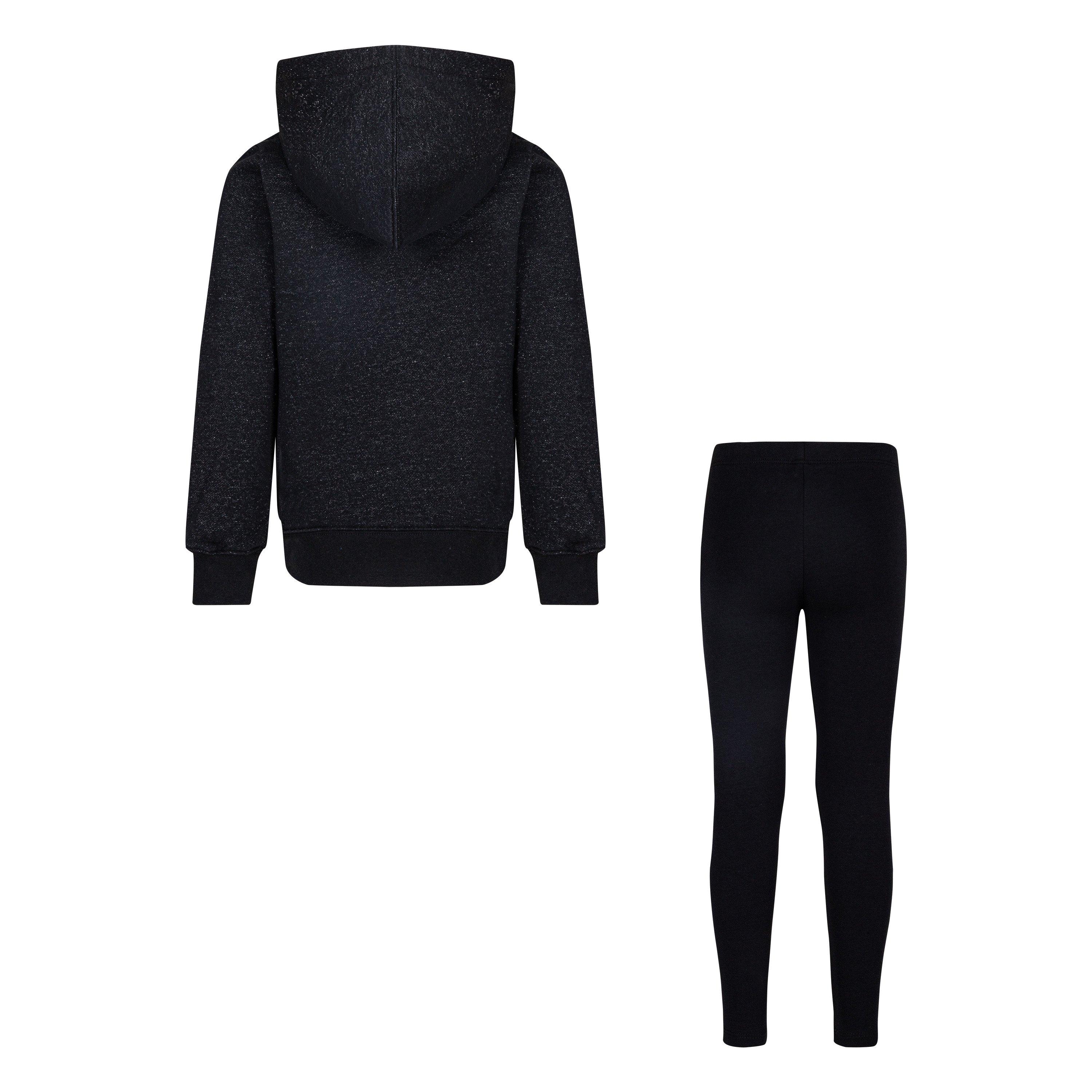 Jordan See Me Shine Little Girls' Black Leggings Set