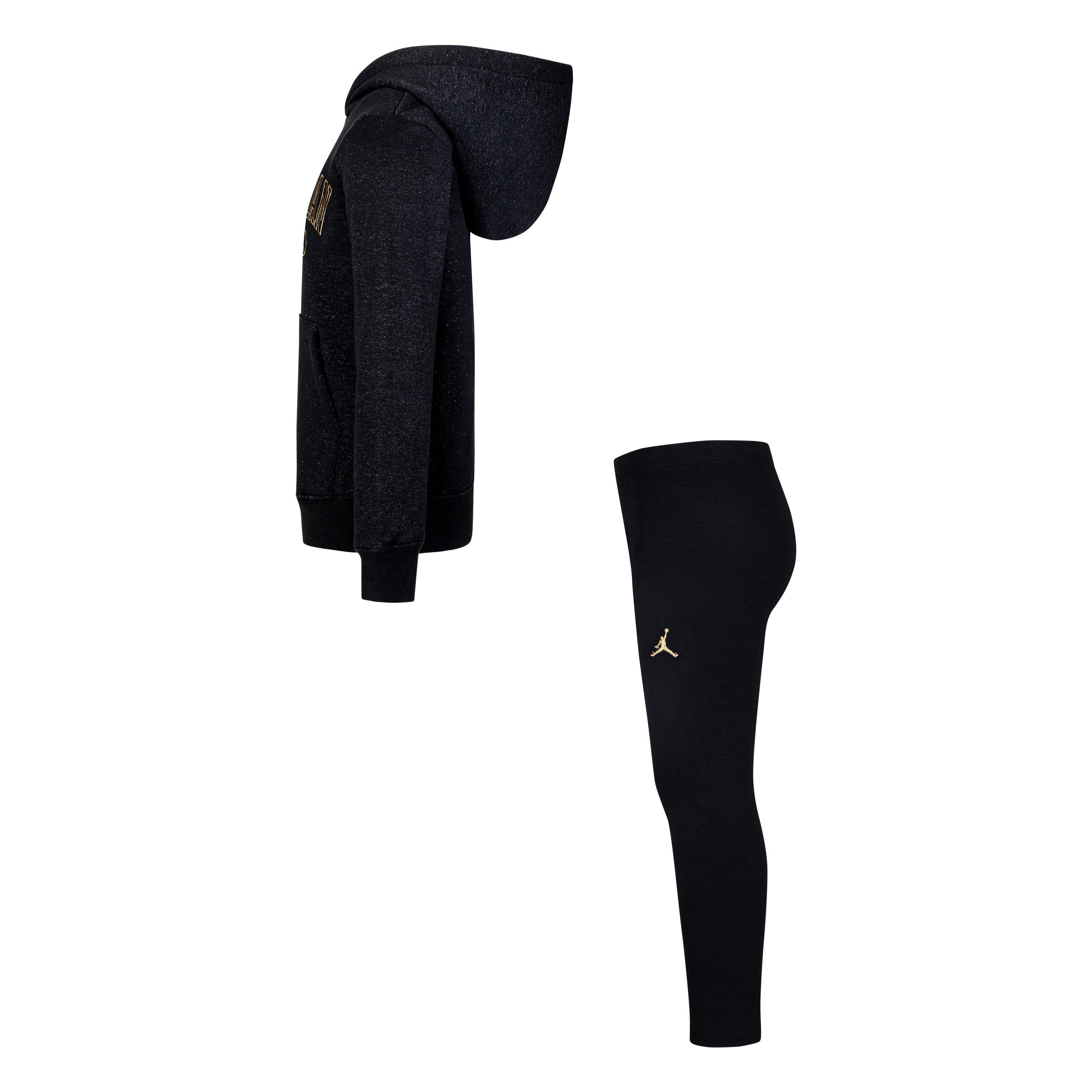 Jordan See Me Shine Little Girls' Black Leggings Set