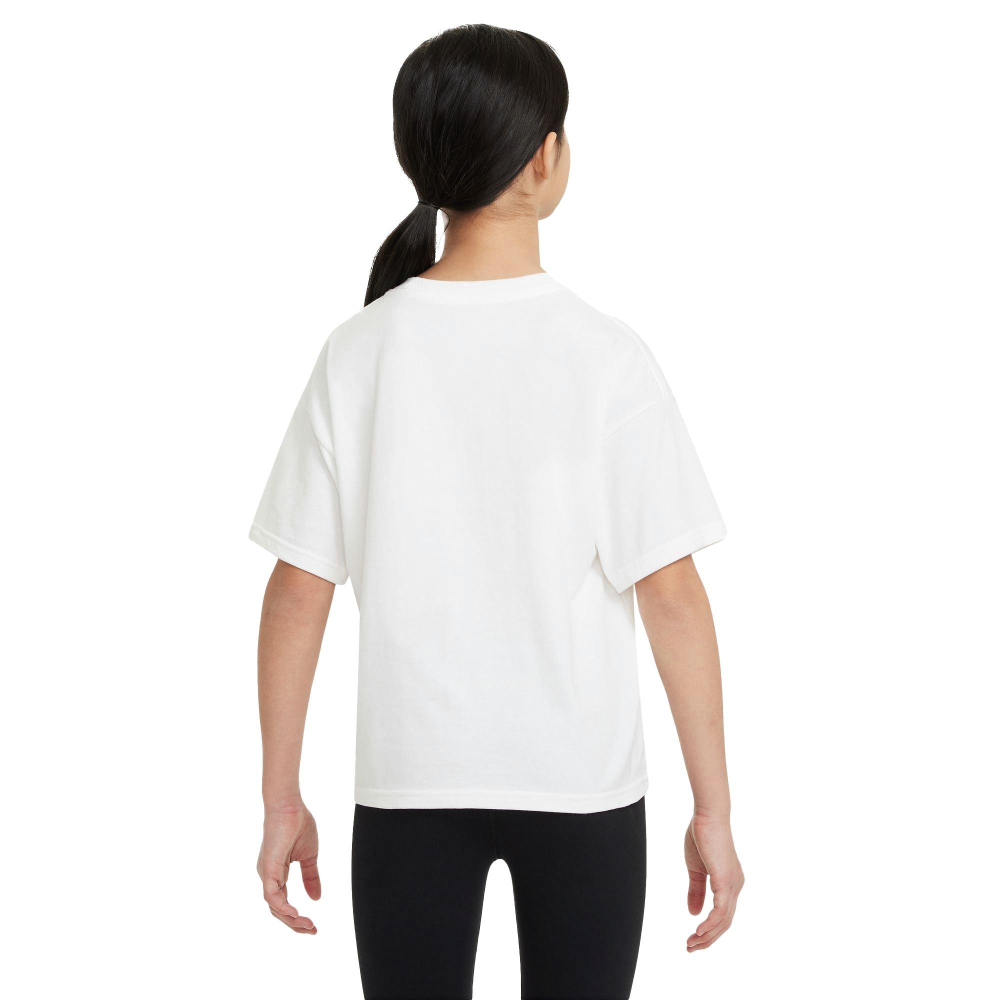 Nike Big Girls' Sportswear Futura Tee - White - WHITE Thumbnail View 2