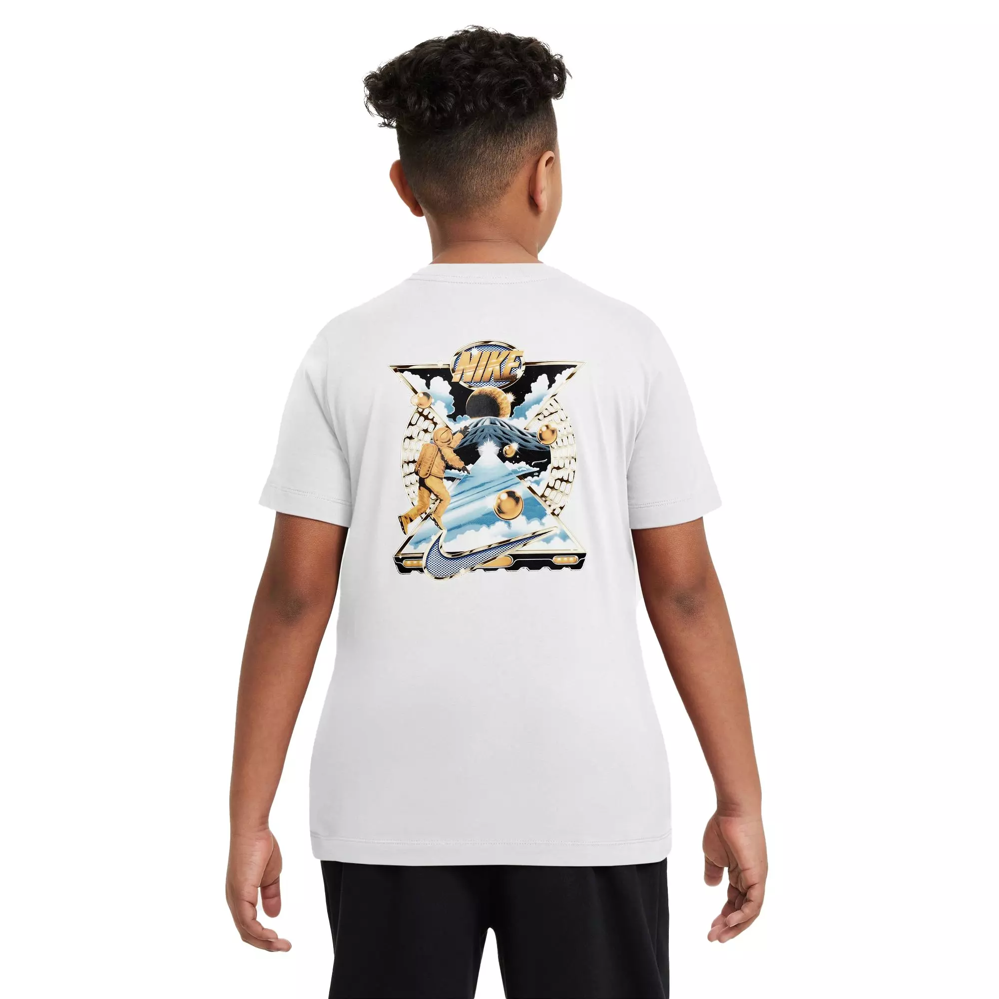 Nike Big Boys' Sportswear Glow Tee - WHITE