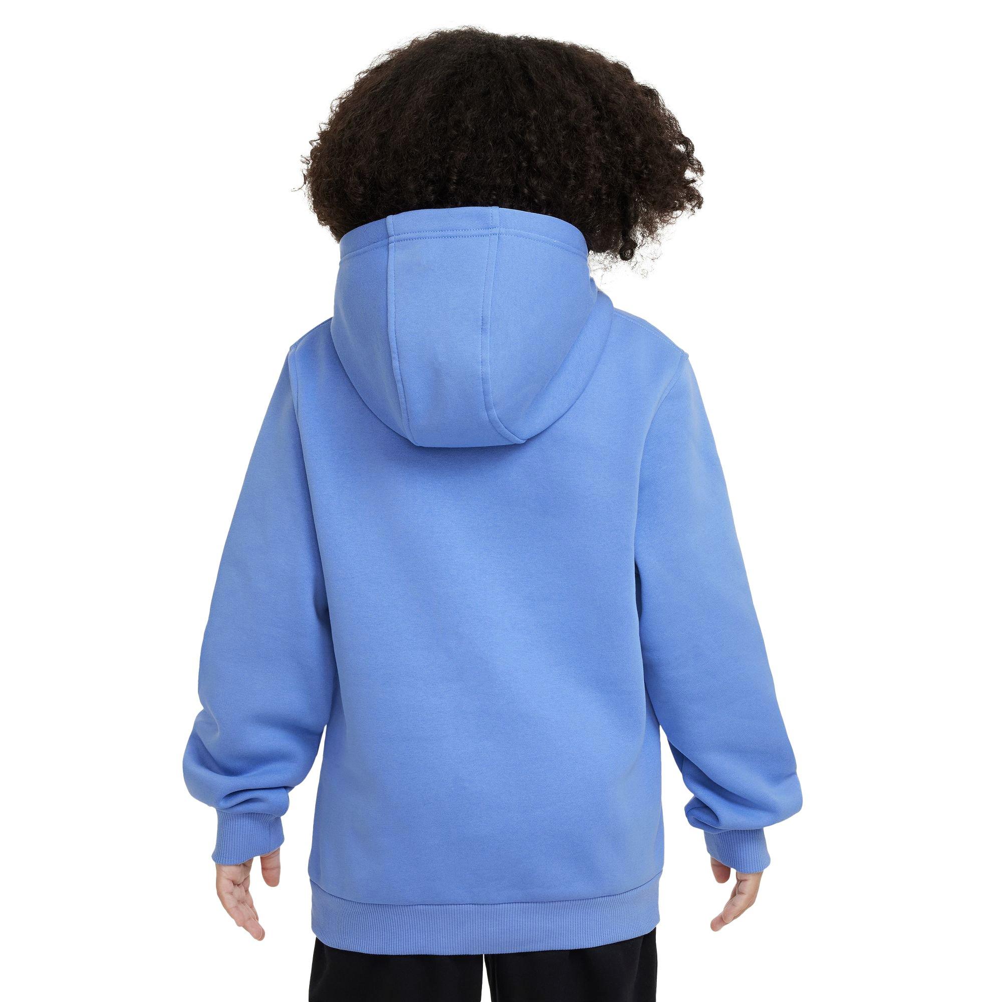 Nike Big Kids' Sportswear Club Fleece Pullover Hoodie - Light Blue - BLUE Thumbnail View 2