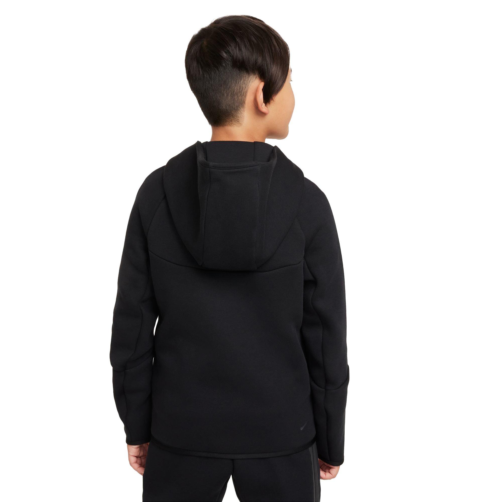 Nike Sportswear Tech Fleece Full-Zip Big Boys' Black Jacket