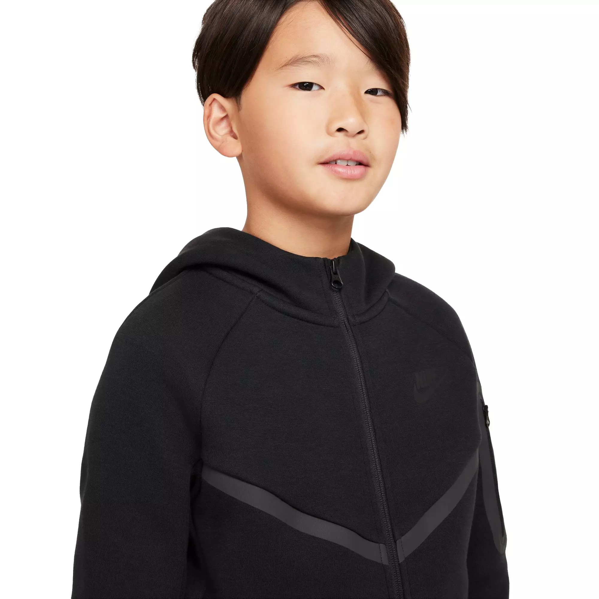 Nike Big Boys' Sportswear Tech Fleece Full-Zip Jacket - Black - BLACK