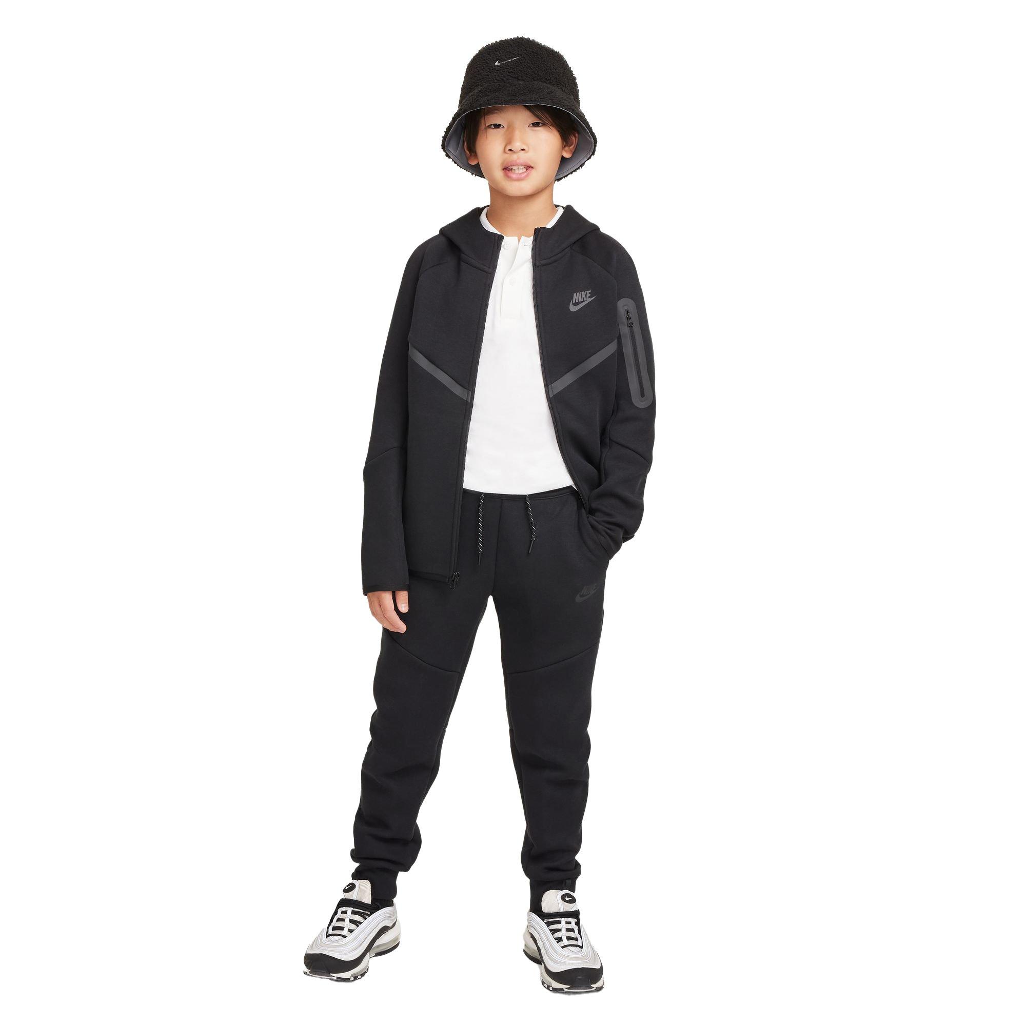 Nike Sportswear Tech Fleece Full-Zip Big Boys' Black Jacket