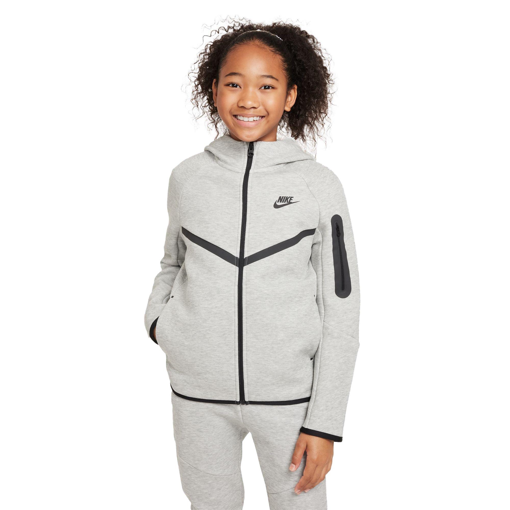 Nike Big Kids' Sportswear Tech Fleece Full-Zip Jacket - Grey - GREY Thumbnail View 1