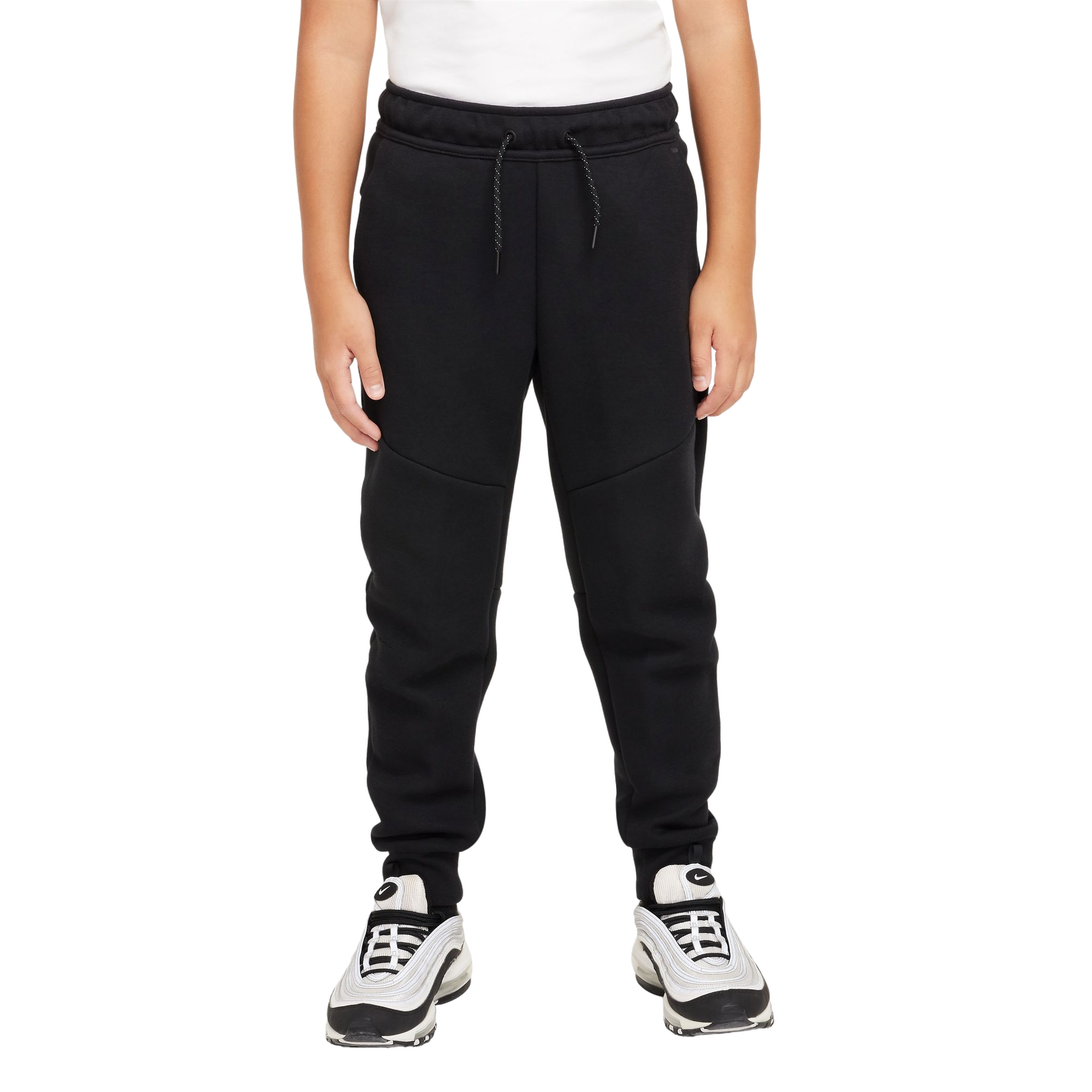 Nike Big Boys' Sportswear Tech Fleece Joggers - Black/Black - BLACK/BLACK Thumbnail View 1