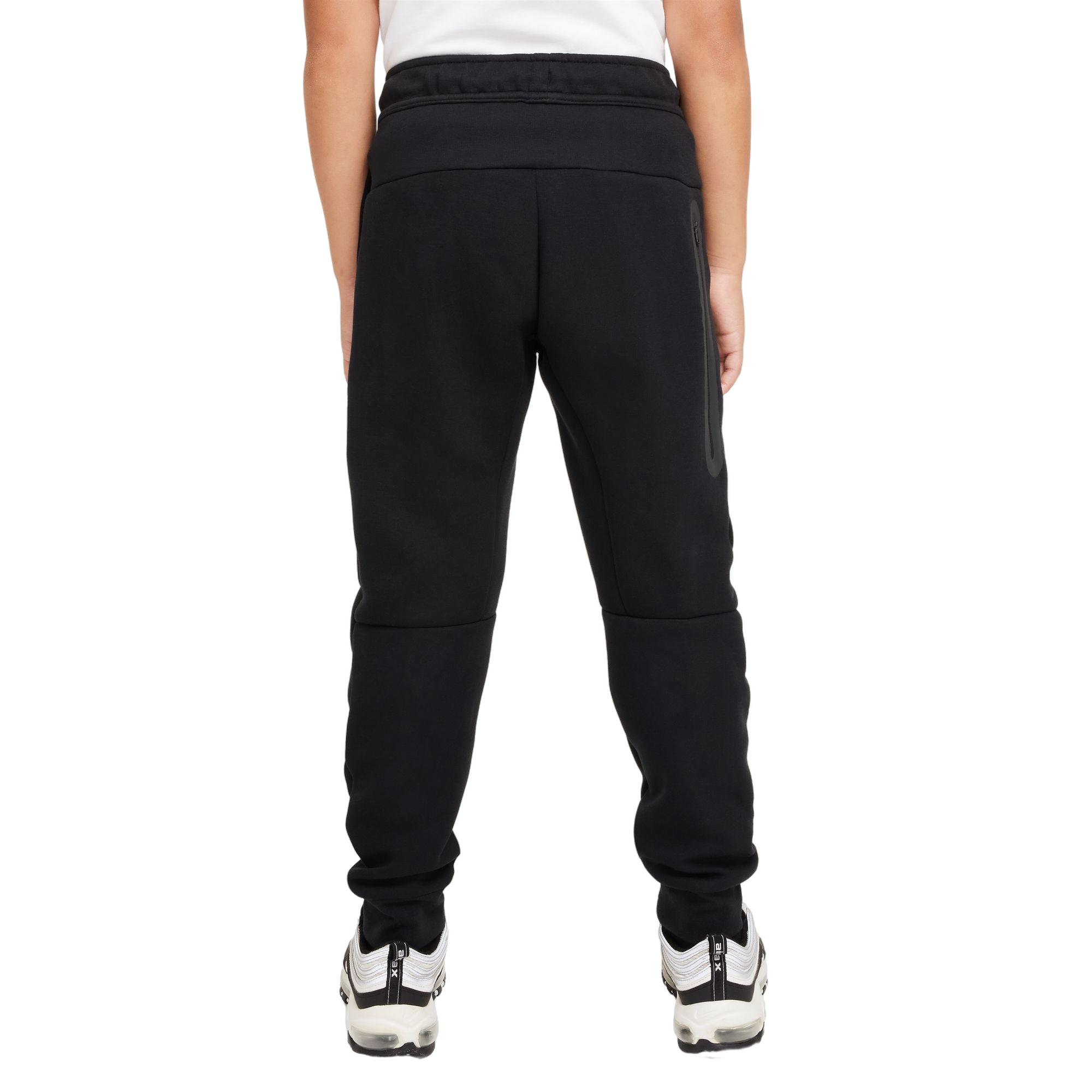 Nike Big Boys' Sportswear Tech Fleece Joggers - Black/Black - BLACK/BLACK Thumbnail View 2