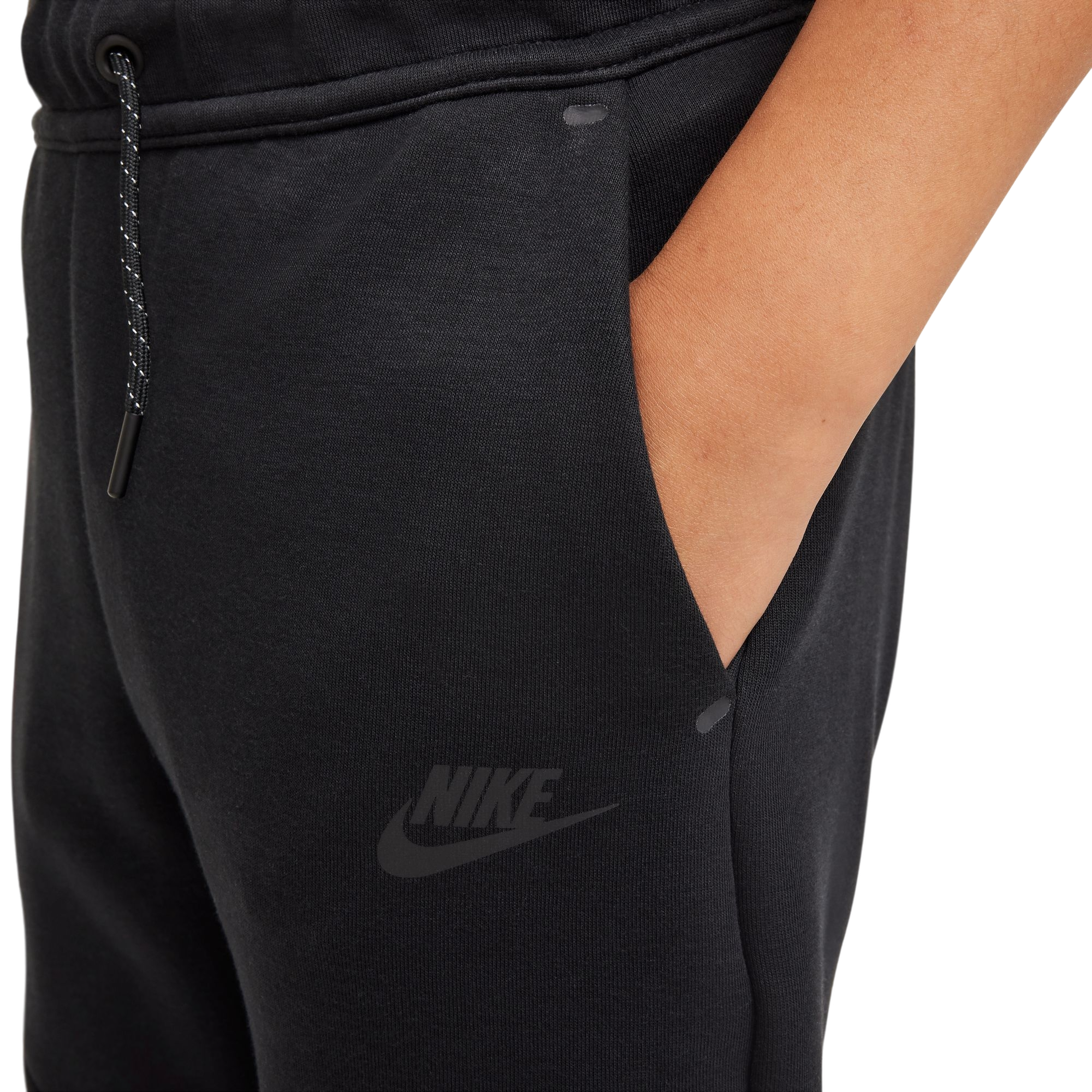 Nike Big Boys' Sportswear Tech Fleece Joggers - Black/Black - BLACK/BLACK Thumbnail View 3