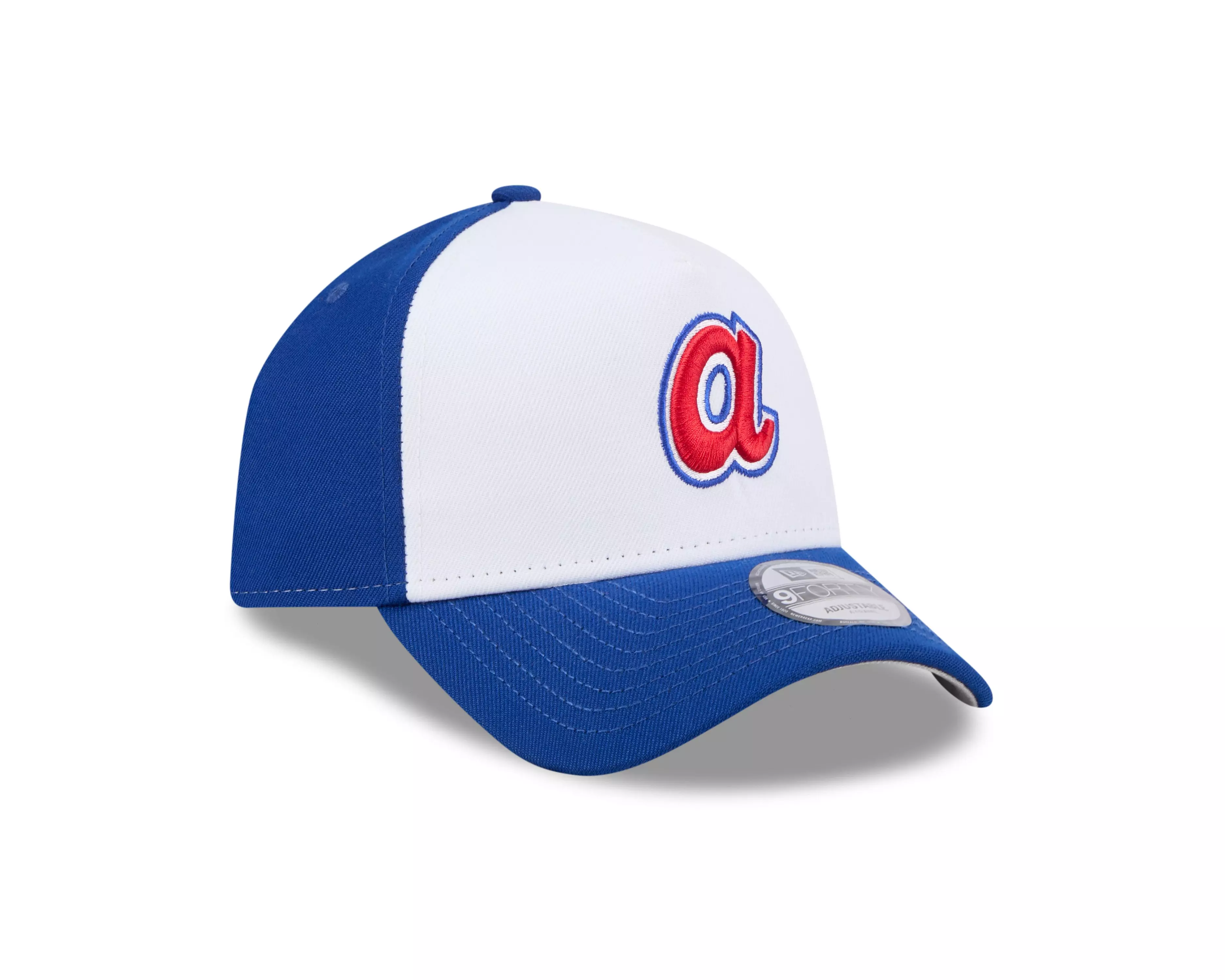 New Era Atlanta Braves 9FORTY Snapback Hat-White/Blue - WHITE/BLUE