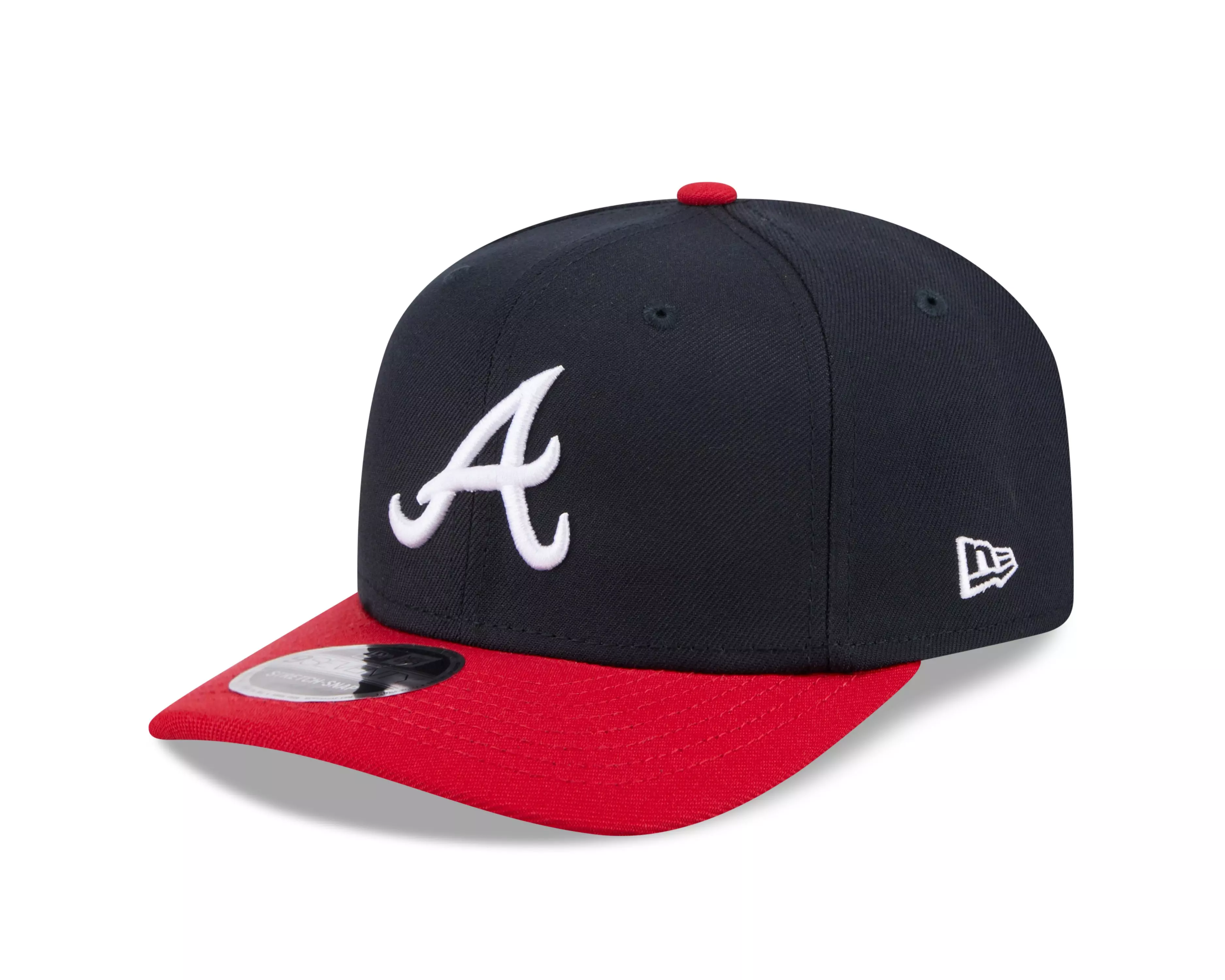New Era Atlanta Braves 970 Poly Snapback Hat - BLUE/RED