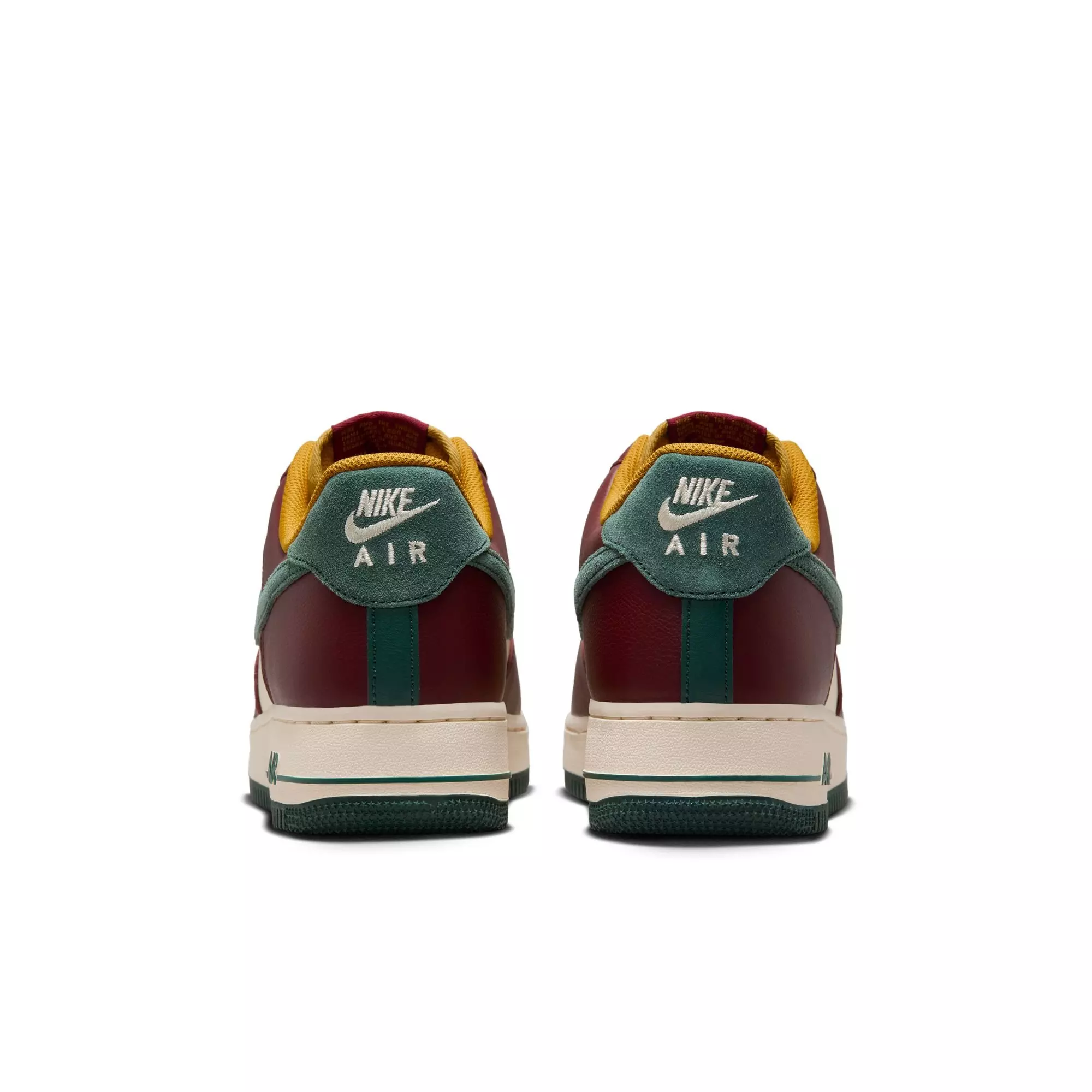 Nike Air Force 1 '07 LV8 "Coconut Milk/Vintage Green/Dark Team Red" Men's Shoe - BURGUNDY