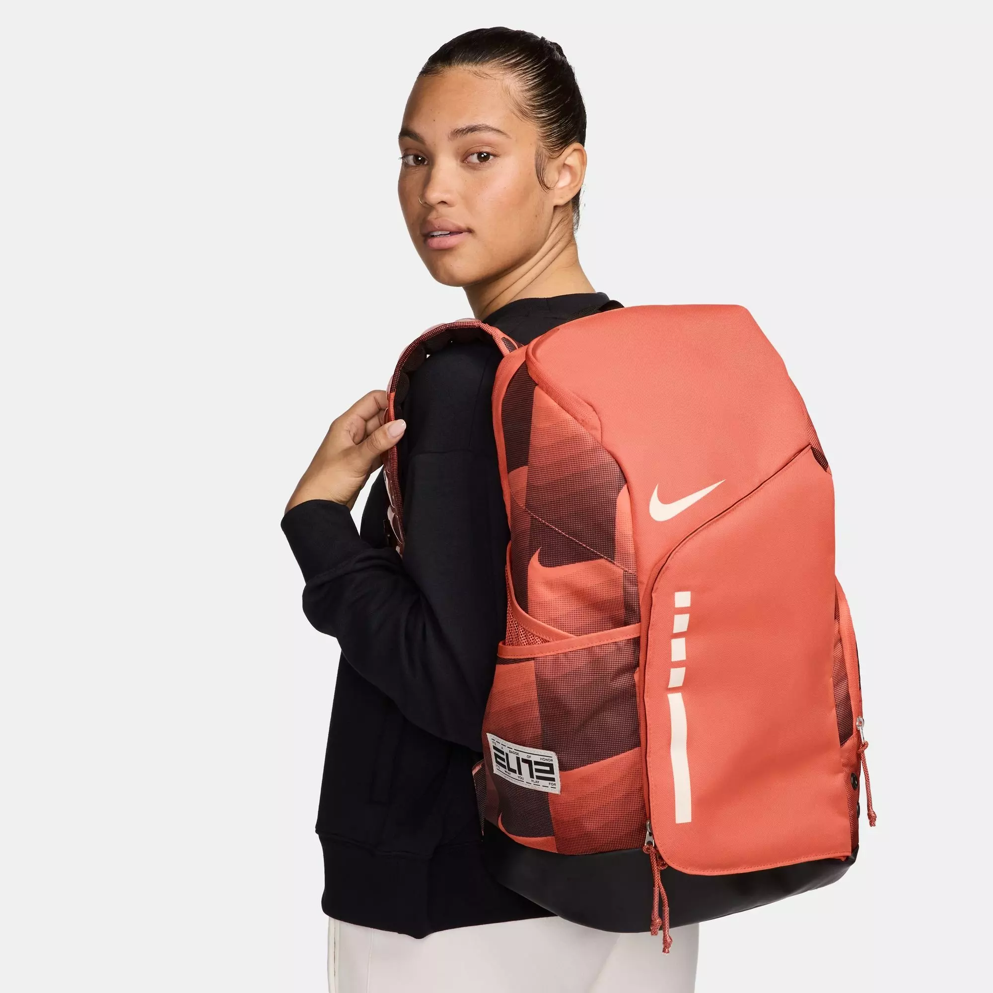 Nike Hoops Elite Printed Backpack-Orange - ORANGE