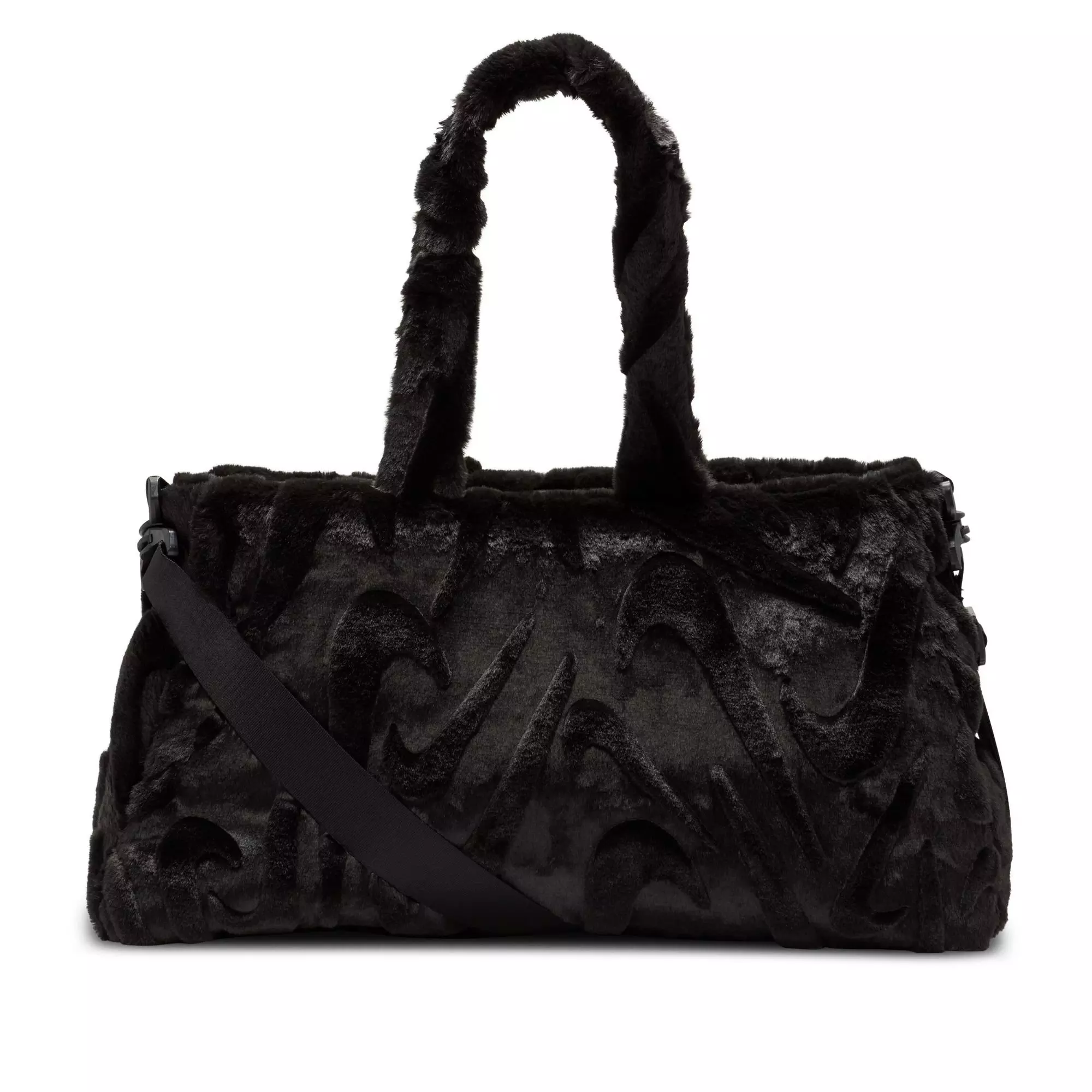 Nike Sportswear Faux Fur Tote Bag - Black - BLACK