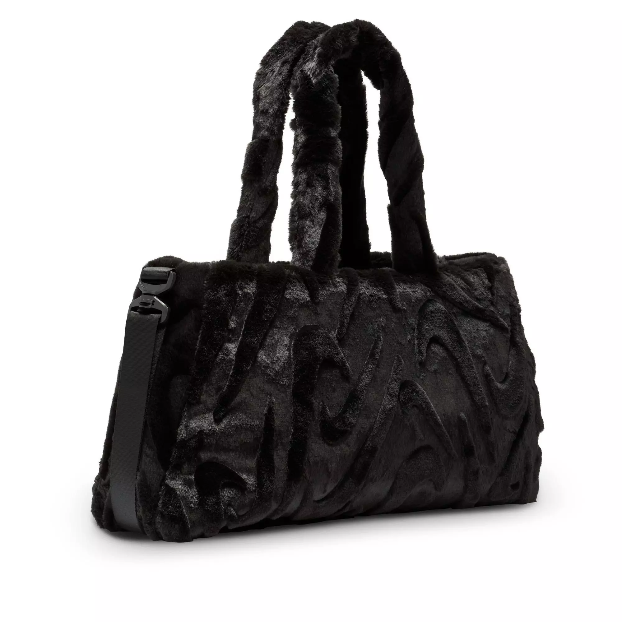 Nike Sportswear Faux Fur Tote Bag - Black - BLACK