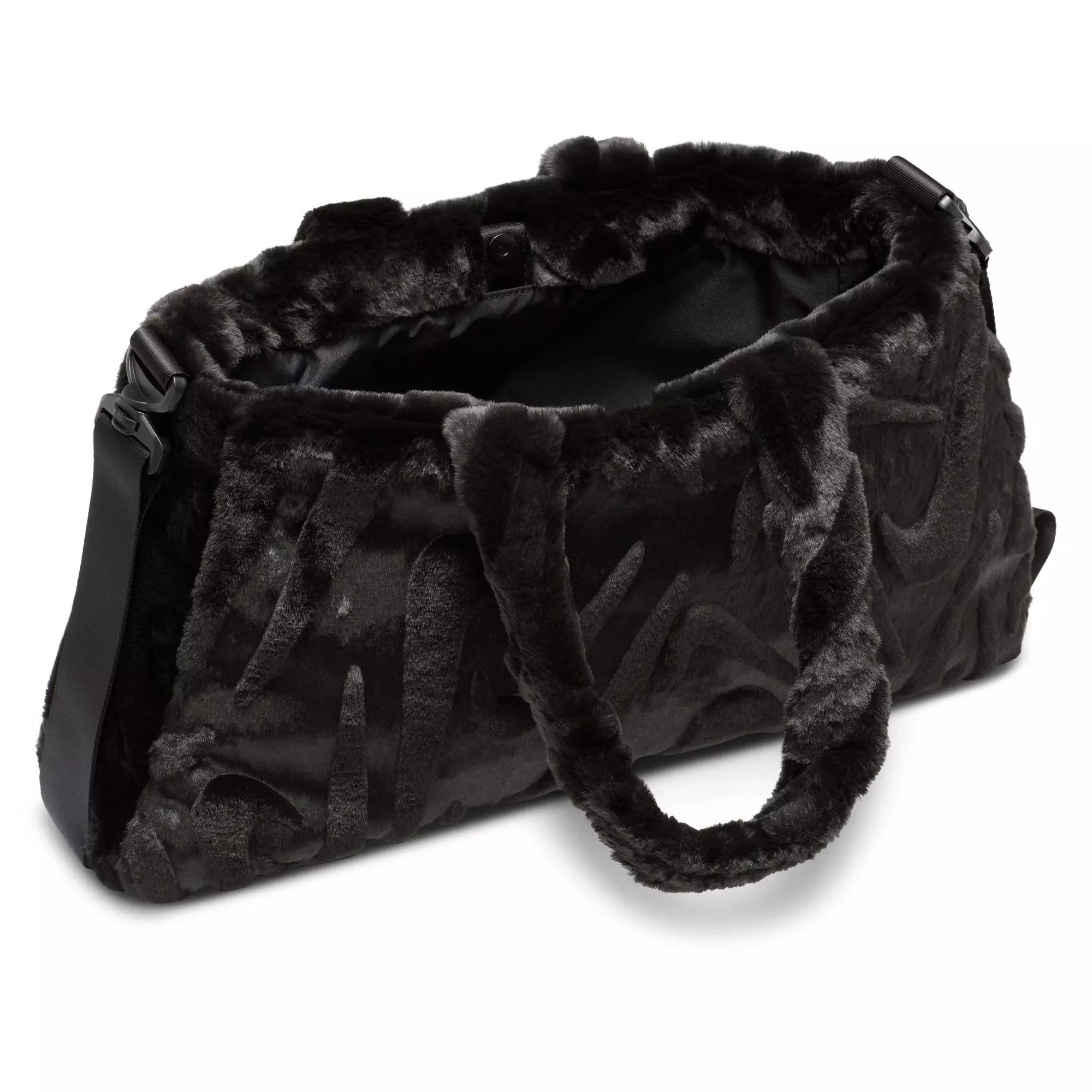 Nike Sportswear Faux Fur Tote Bag - Black - BLACK