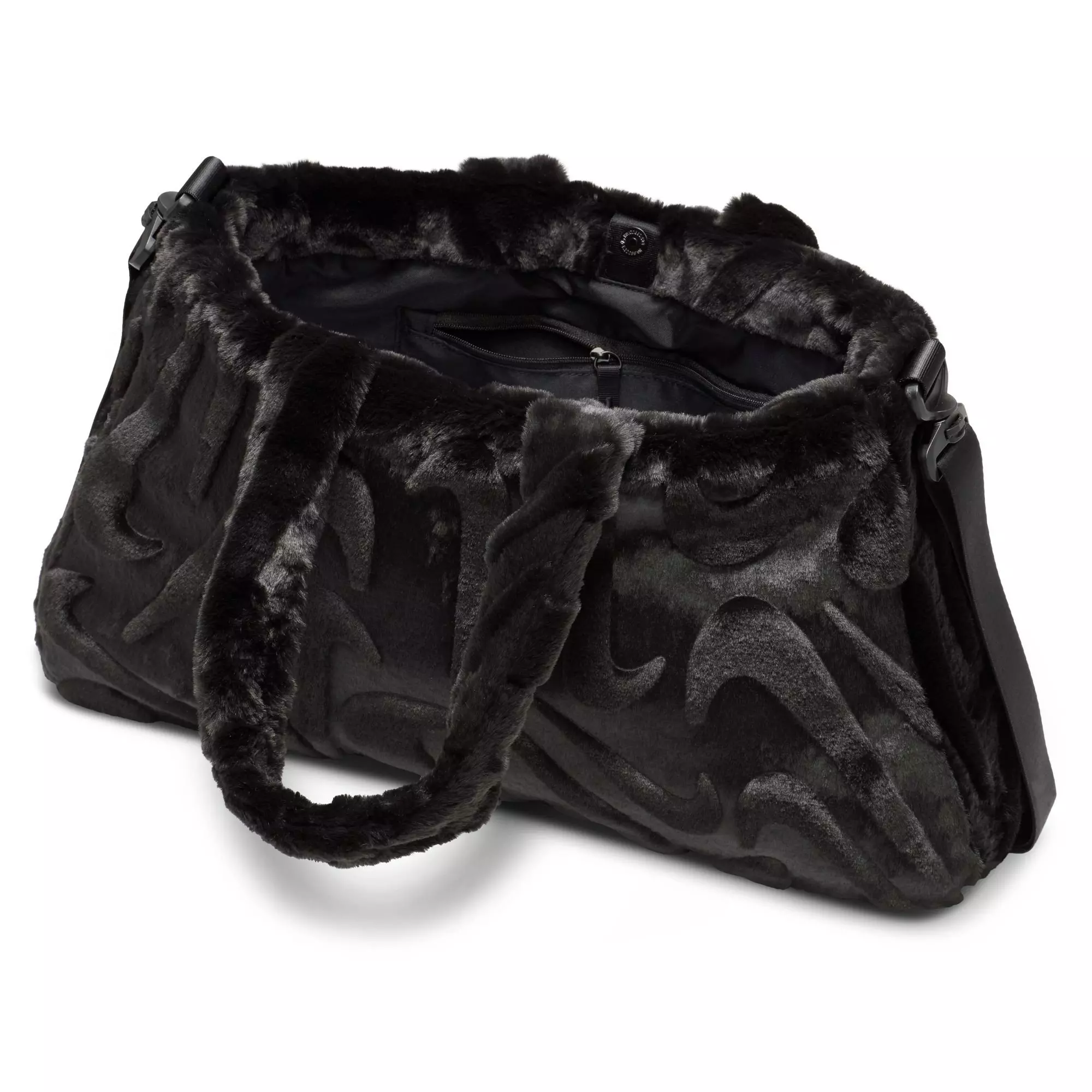 Nike Sportswear Faux Fur Tote Bag - Black - BLACK