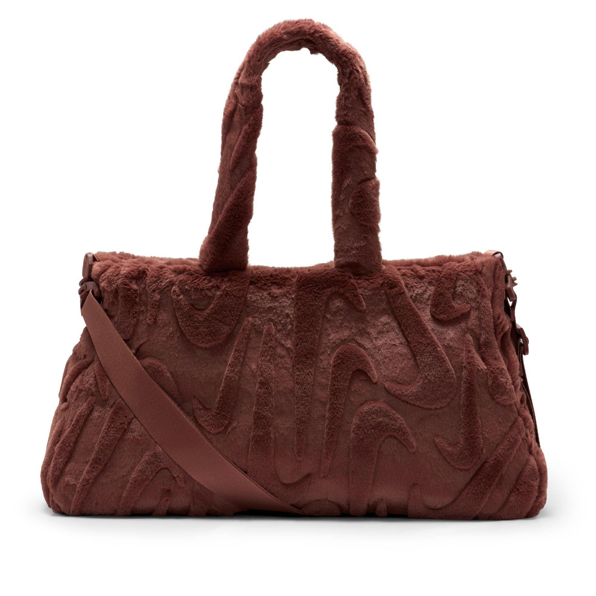 Nike Sportswear Faux Fur Tote Bag-Maroon