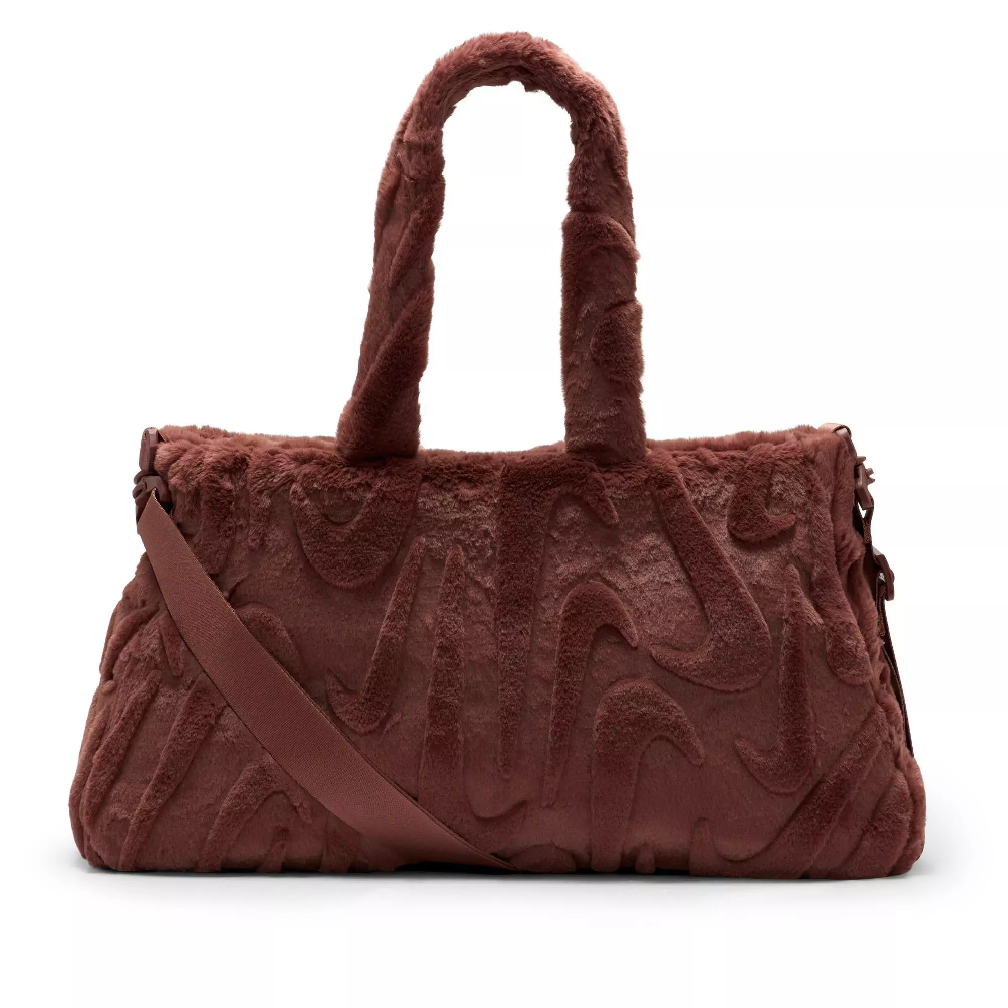 Nike Sportswear Faux Fur Tote Bag - Maroon - MAROON