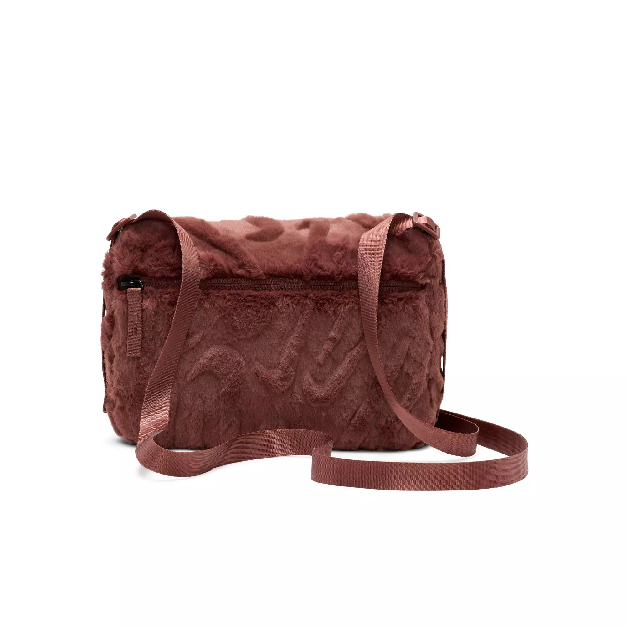 Nike Sportswear Futura 365 Faux Fur Crossbody Bag-Maroon - MAROON