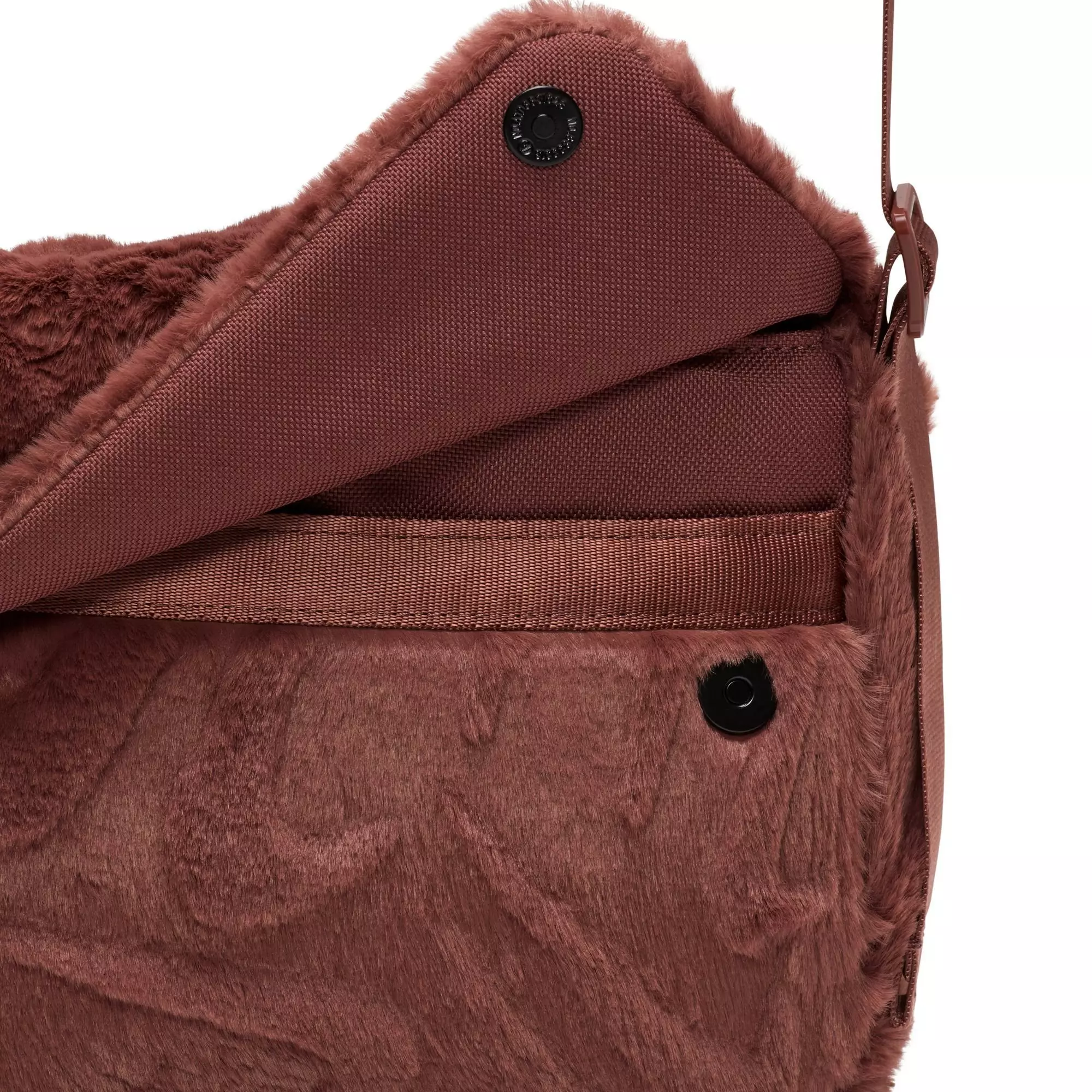 Nike Sportswear Futura 365 Faux Fur Crossbody Bag-Maroon - MAROON