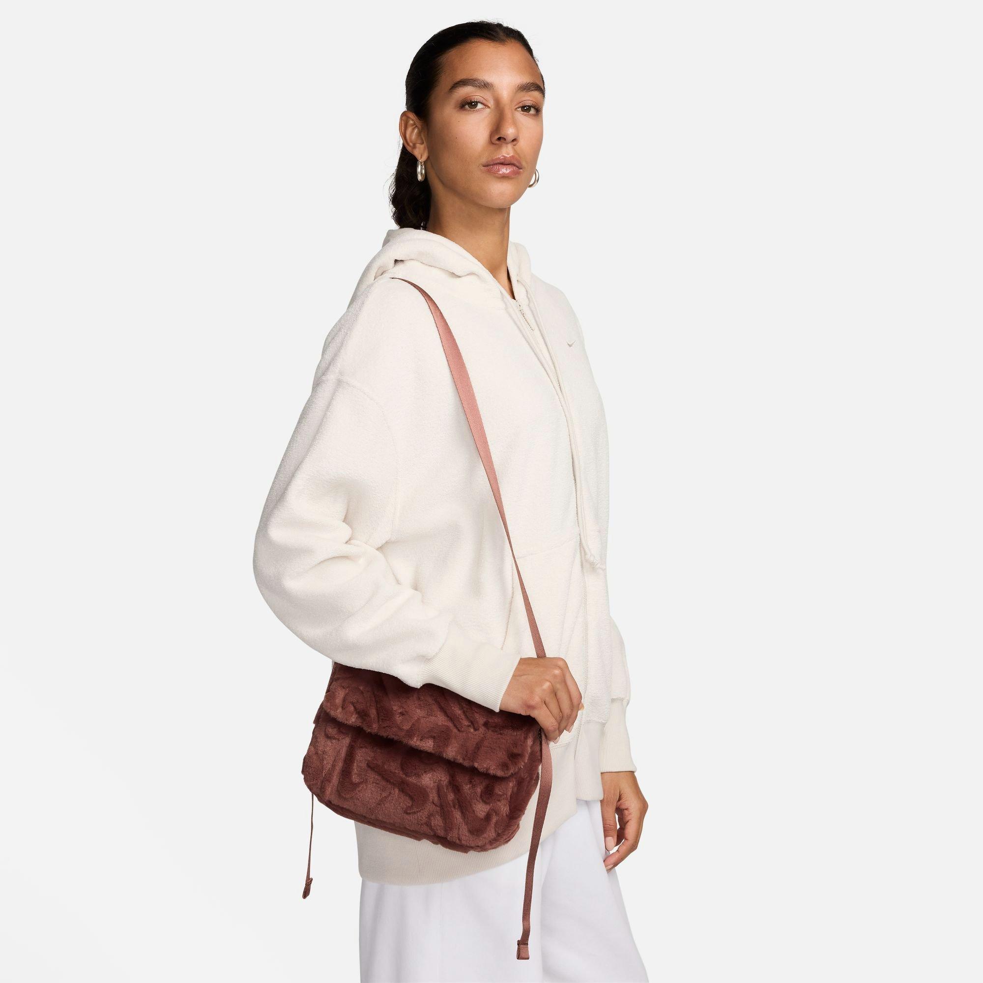 Nike Sportswear Futura 365 Faux Fur Crossbody Bag-Maroon