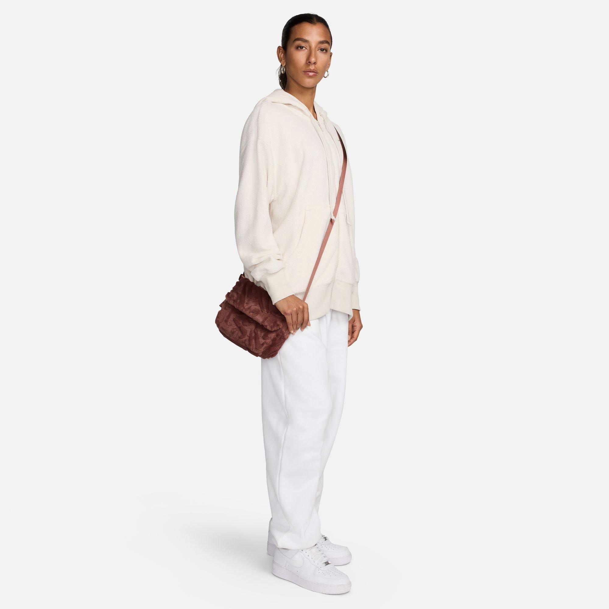 Nike Sportswear Futura 365 Faux Fur Crossbody Bag-Maroon