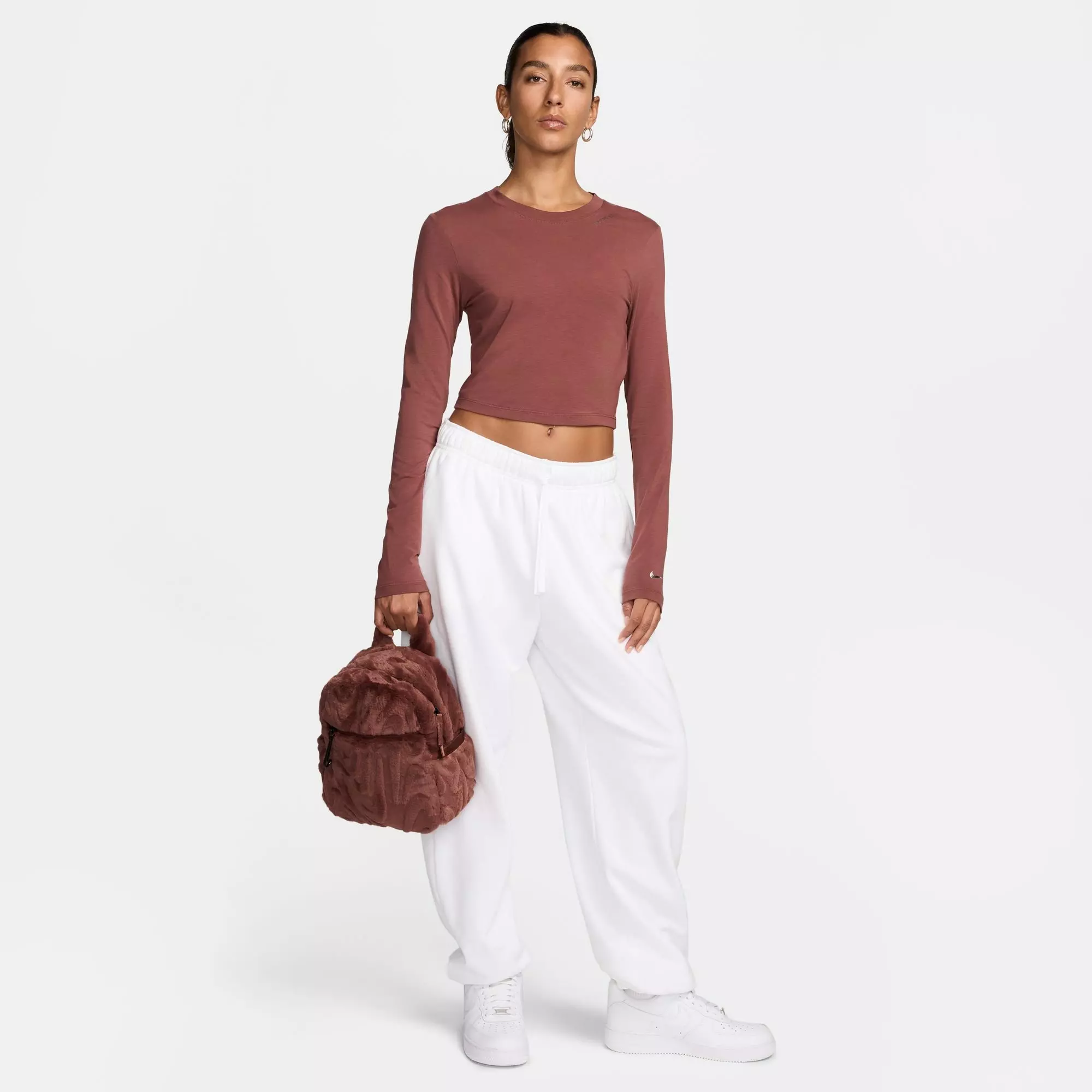 Nike Sportswear Futura Faux Mini Backpack-Maroon - MAROON