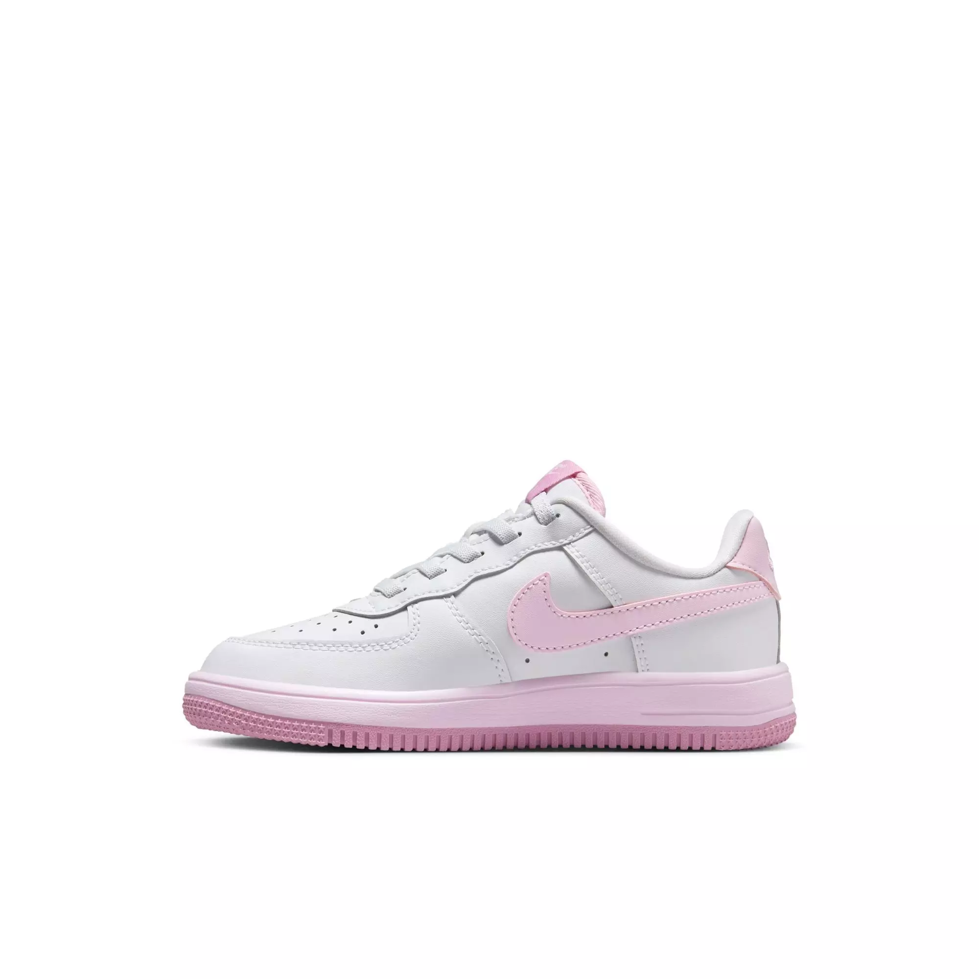 Nike Air Force 1 Low EasyOn "White/Pink Foam/Elemental Pink" Toddler Girls' Shoe - WHITE/PINK