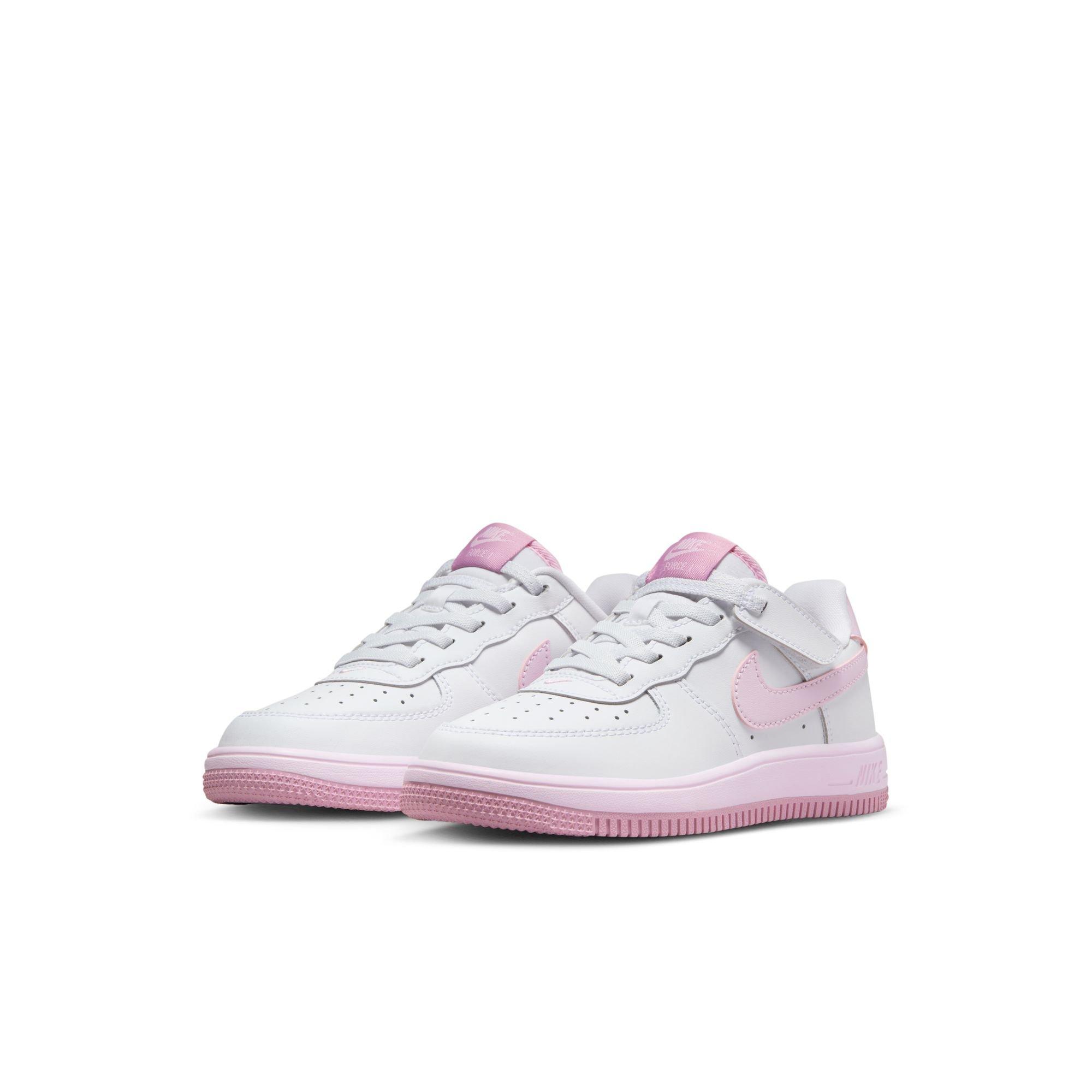Nike Air Force 1 Low EasyOn "White/Pink Foam" Toddler Girls' Shoe - WHITE/PINK Thumbnail View 5