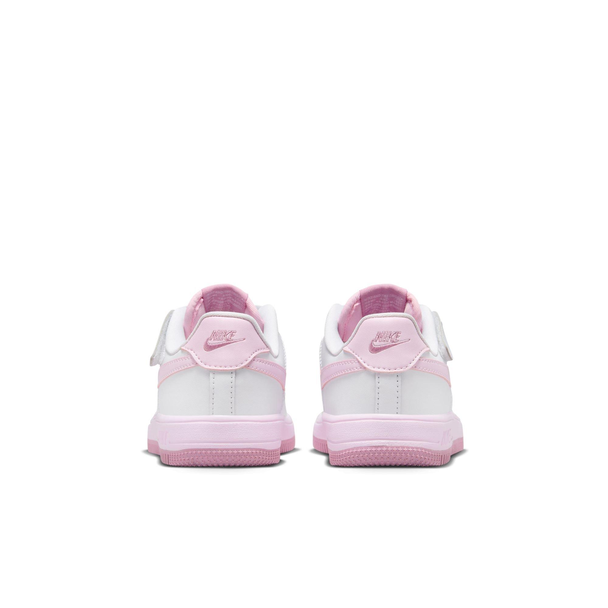 Nike Air Force 1 Low EasyOn Toddler Girls' "White/Pink Foam/Elemental Pink" Shoe