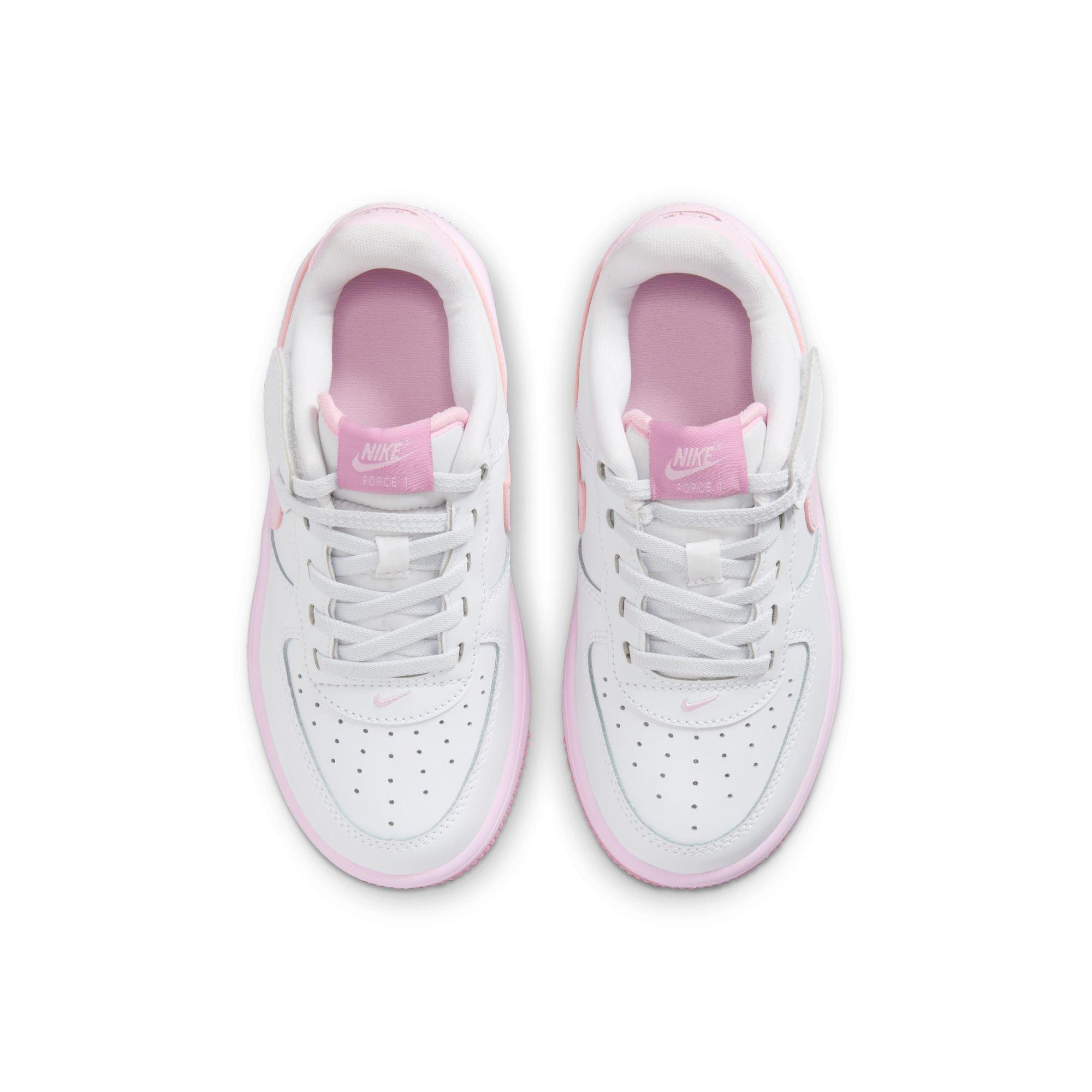 Nike Air Force 1 Low EasyOn "White/Pink Foam" Toddler Girls' Shoe - WHITE/PINK Thumbnail View 7