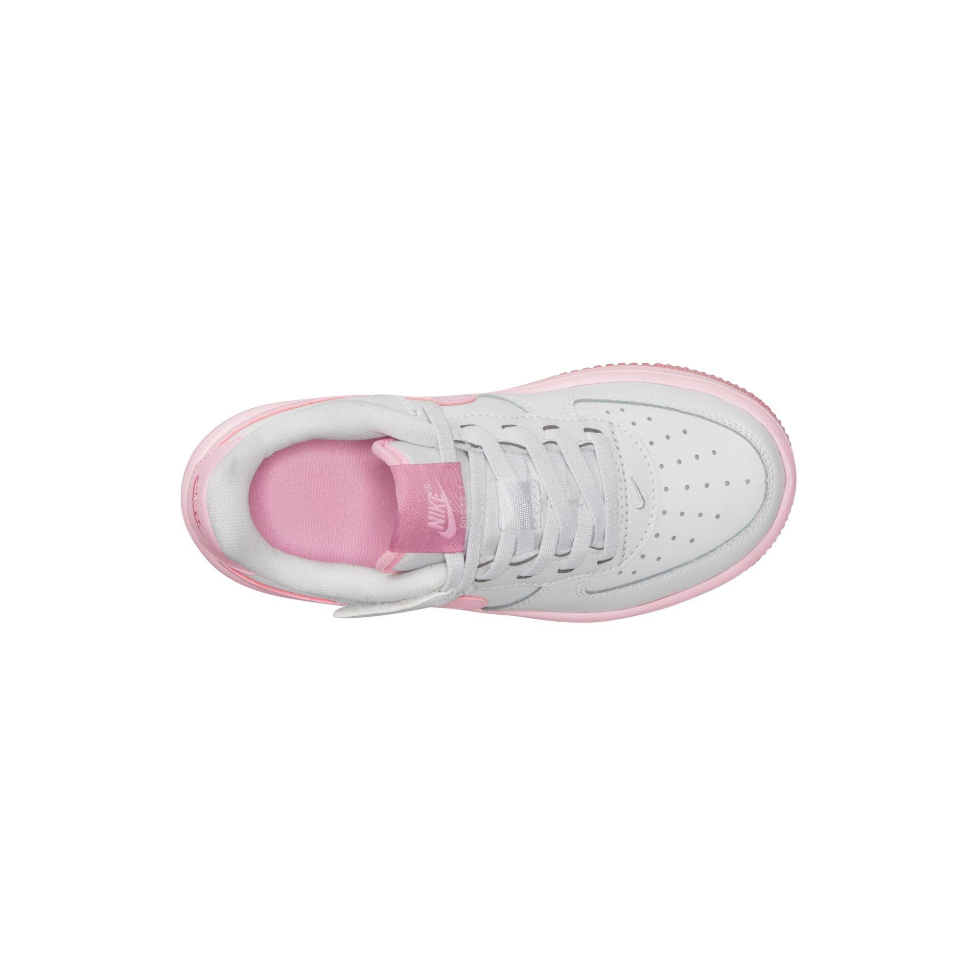 Nike Air Force 1 Low EasyOn "White/Pink Foam" Toddler Girls' Shoe - WHITE/PINK Thumbnail View 8