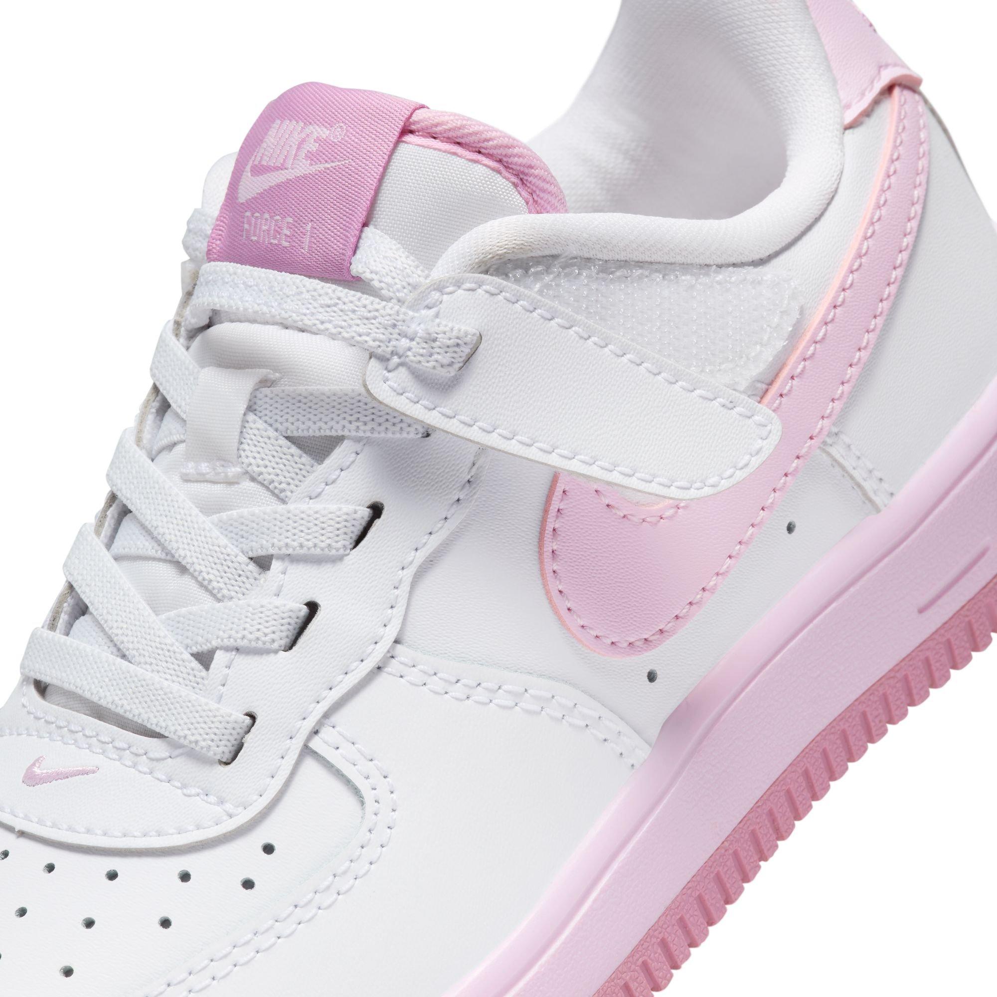 Nike Air Force 1 Low EasyOn Toddler Girls' "White/Pink Foam/Elemental Pink" Shoe