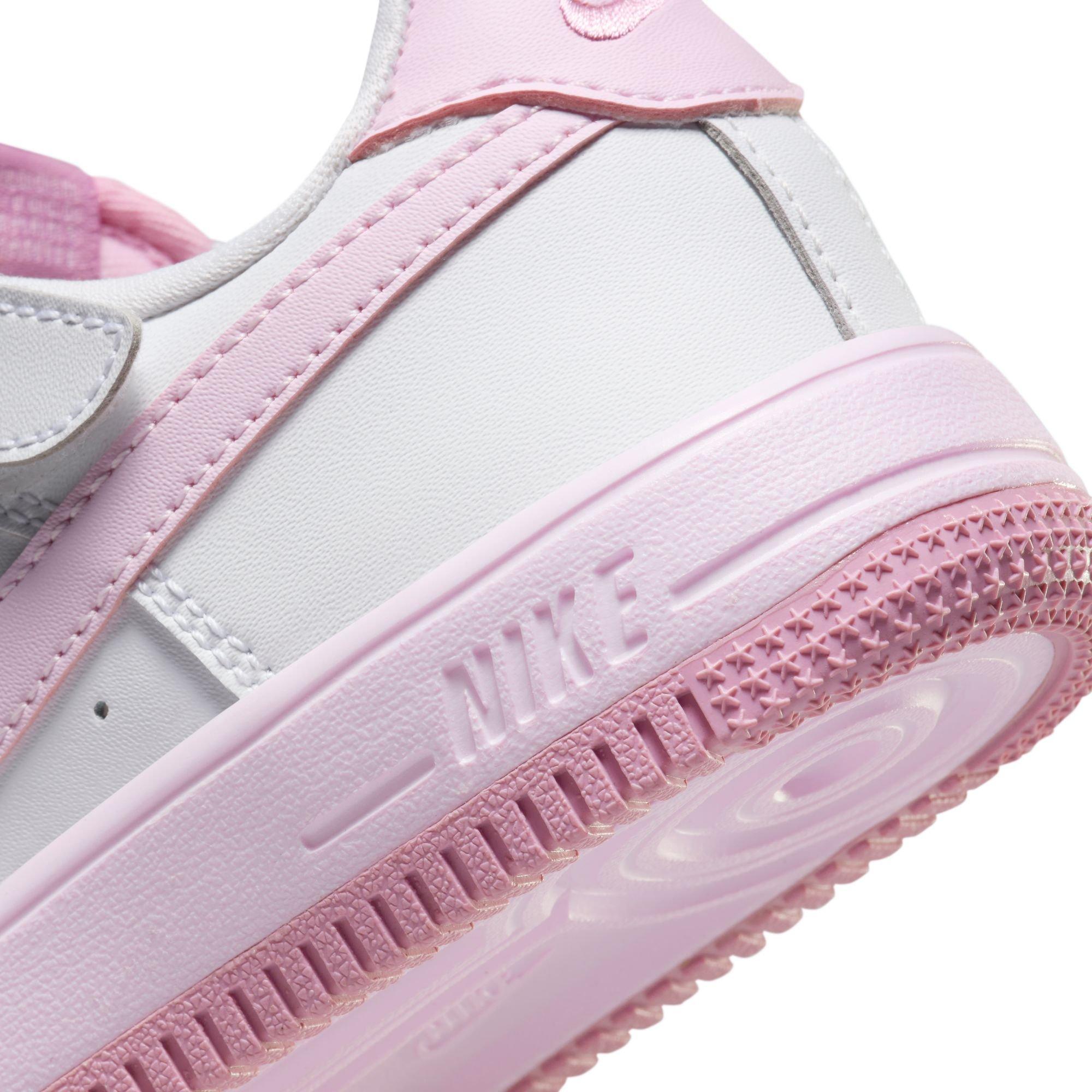 Nike Air Force 1 Low EasyOn "White/Pink Foam" Toddler Girls' Shoe - WHITE/PINK Thumbnail View 11