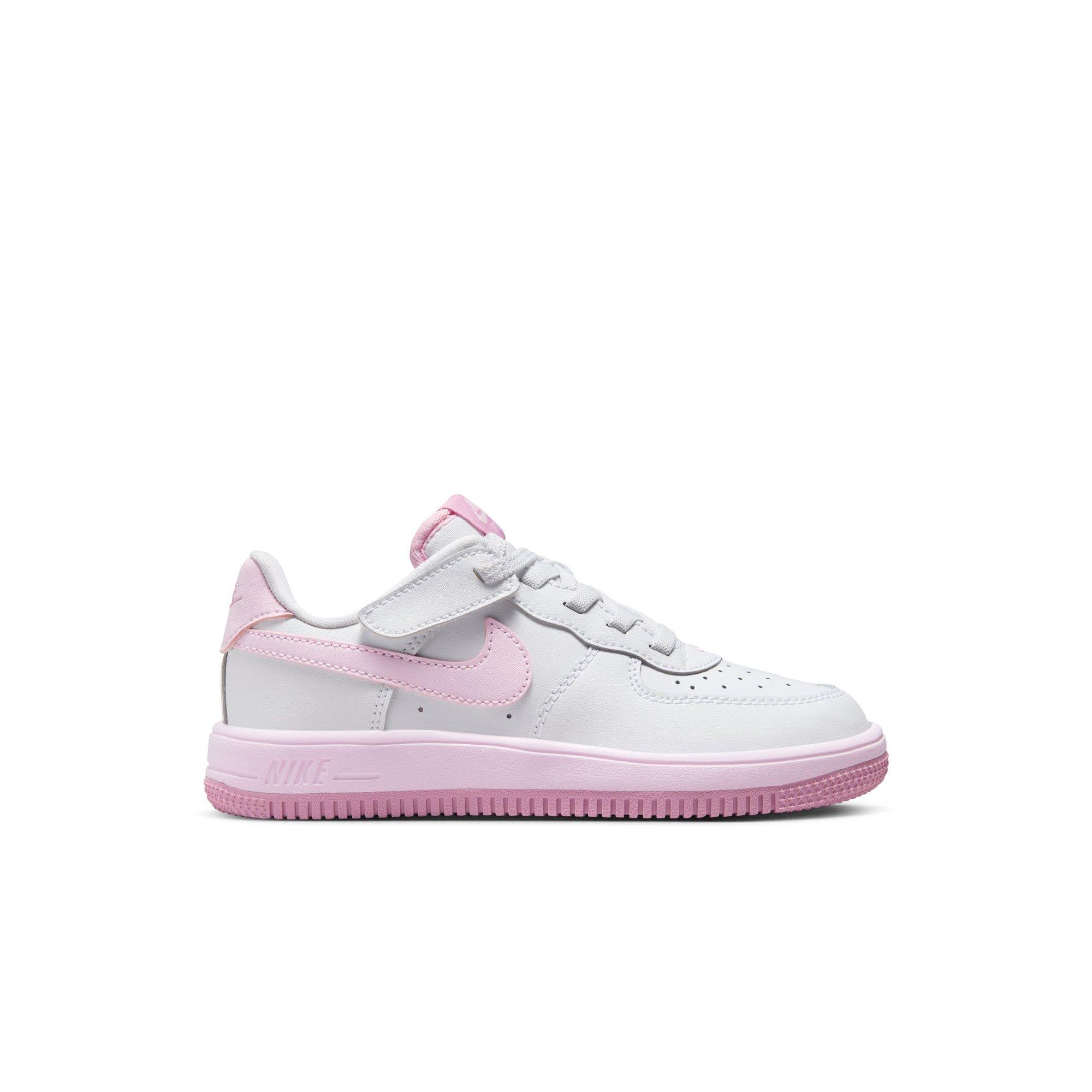 Nike Air Force 1 Low EasyOn "White/Pink Foam" Toddler Girls' Shoe - WHITE/PINK Thumbnail View 1