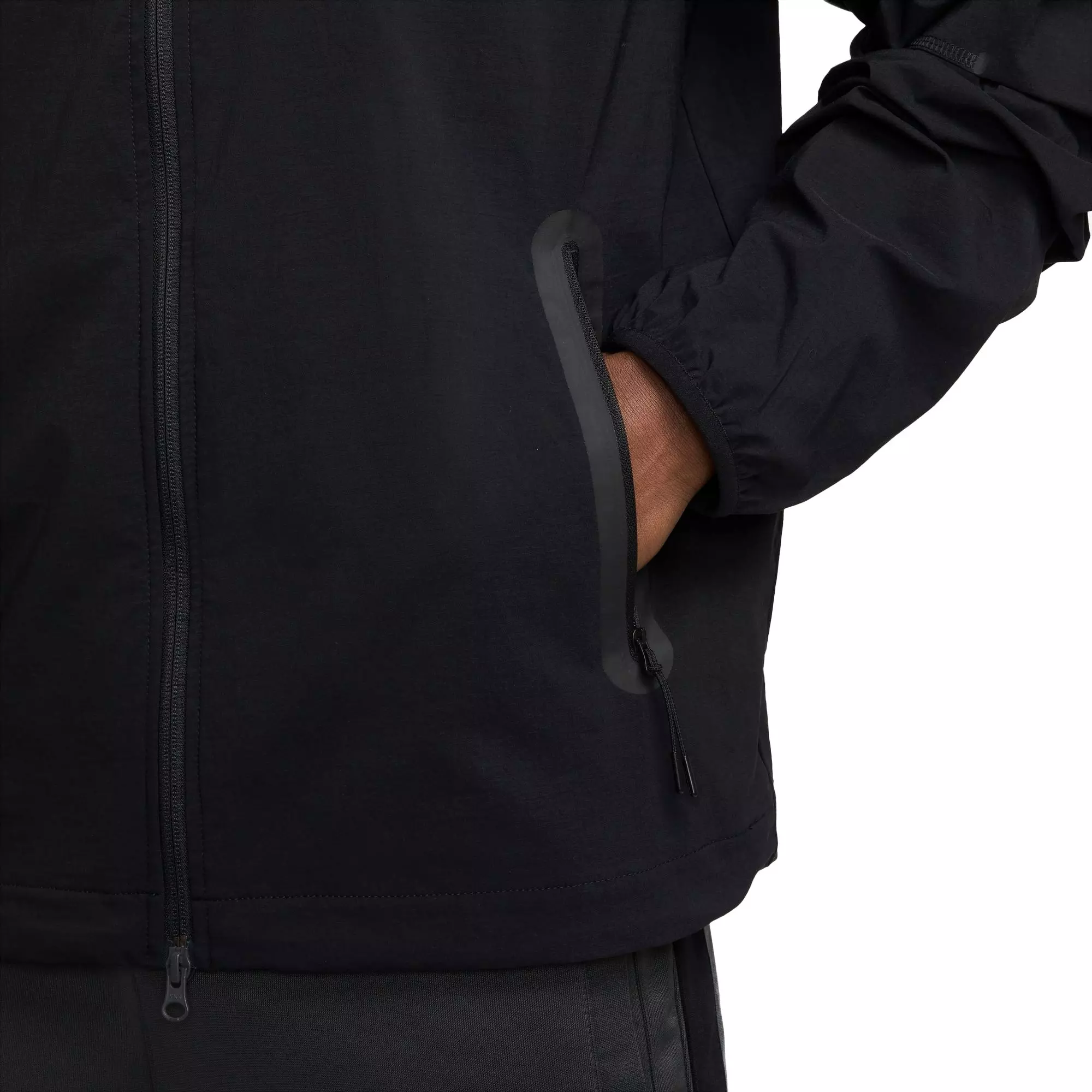 Nike Men's Sportswear Tech Full-Zip Woven Windrunner Jacket - Black - BLACK