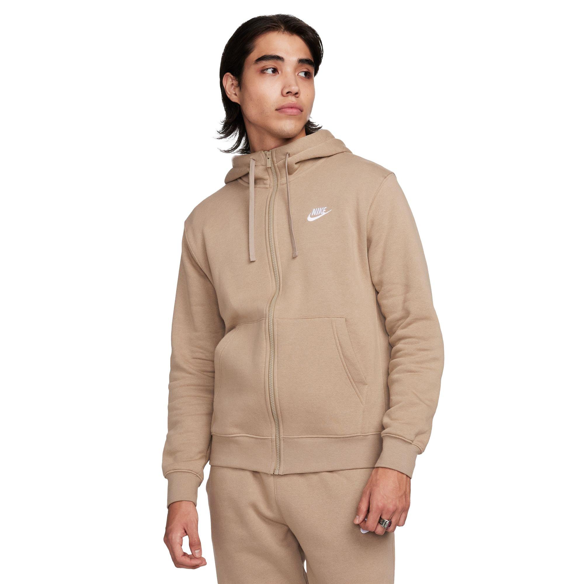 Nike Men's Sportswear Club Fleece Full-Zip Jacket - KHAKI Thumbnail View 1
