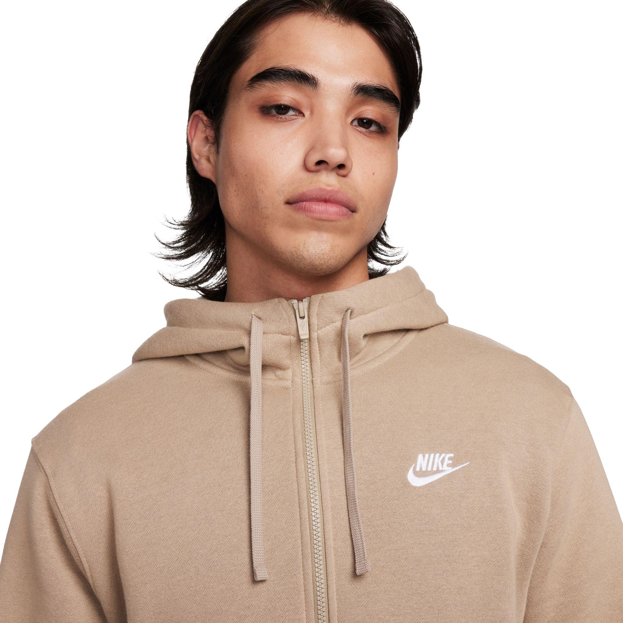 Nike Men's Sportswear Club Fleece Full-Zip Jacket - KHAKI Thumbnail View 3