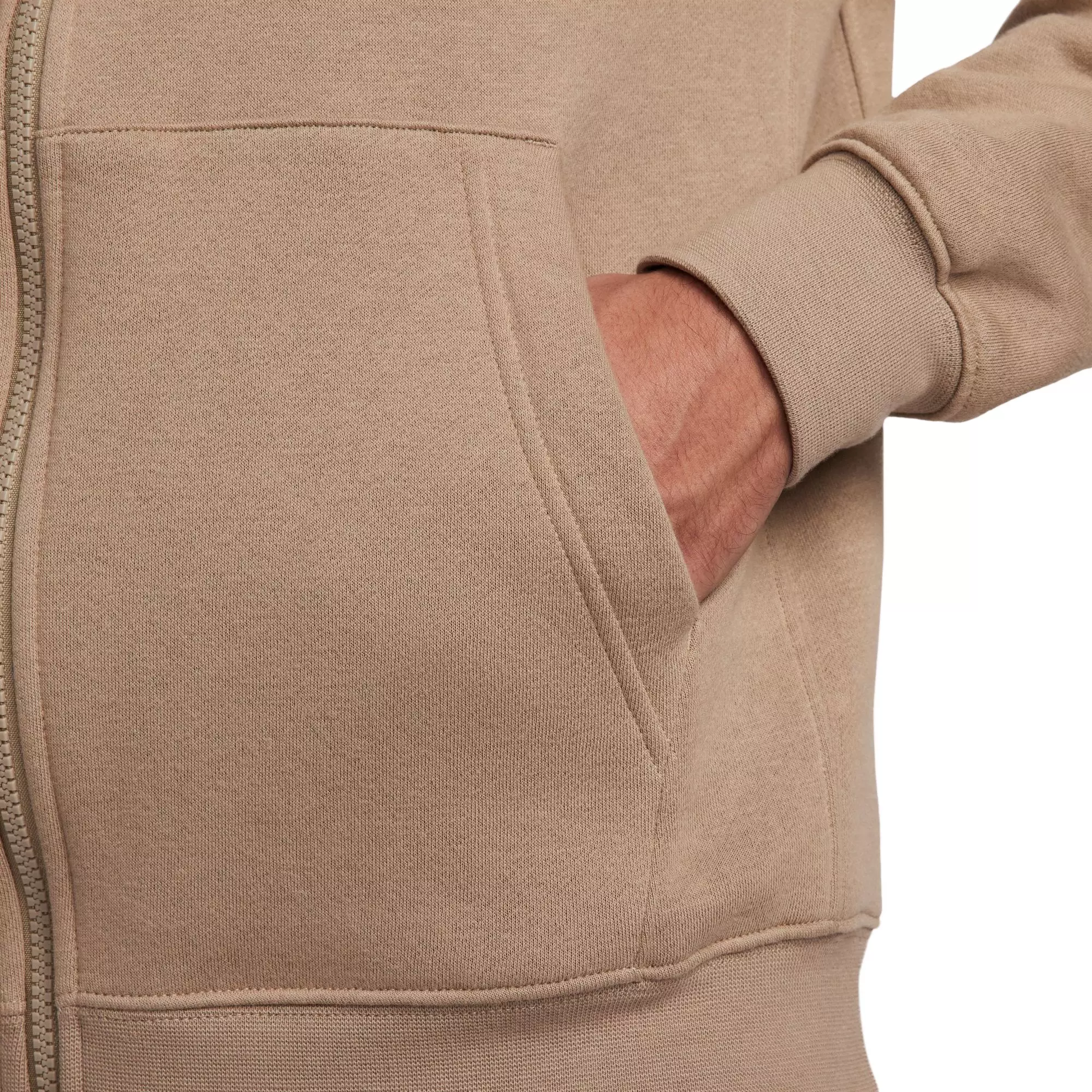 Nike Men's Sportswear Club Fleece Full-Zip Jacket - KHAKI