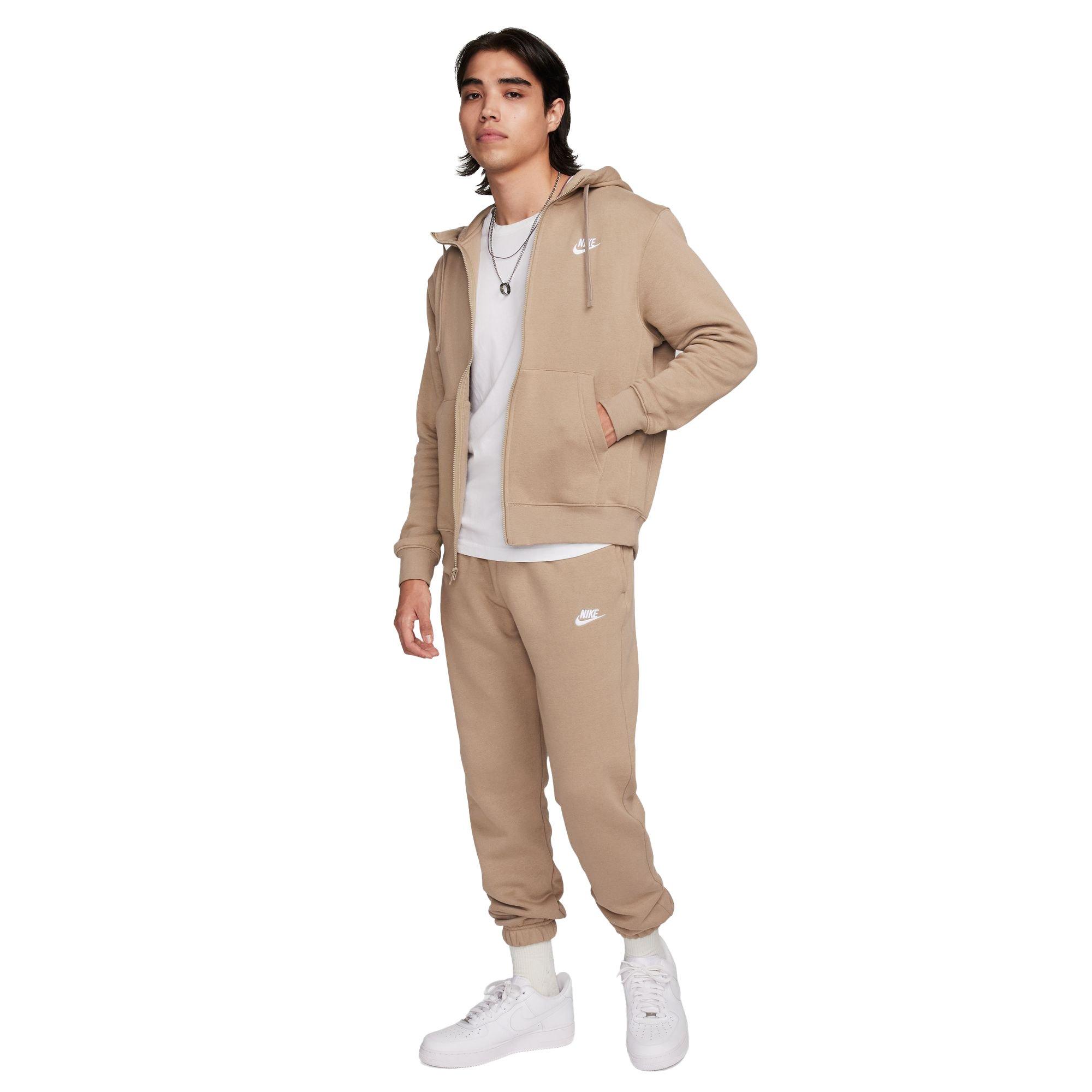 Nike Men's Sportswear Club Fleece Full-Zip Jacket - KHAKI Thumbnail View 5