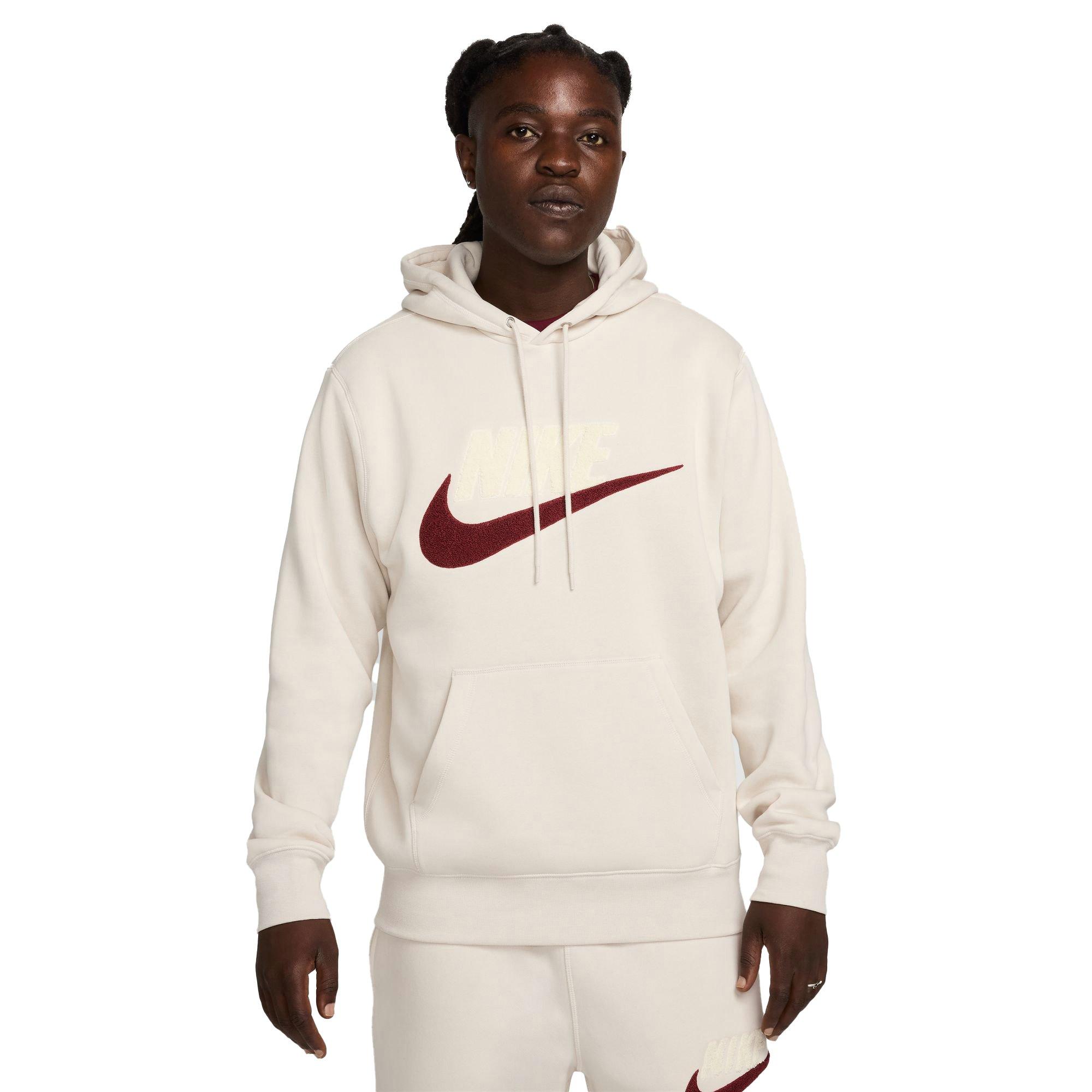 Nike Men's Club Fleece Pullover Hoodie - LT BROWN